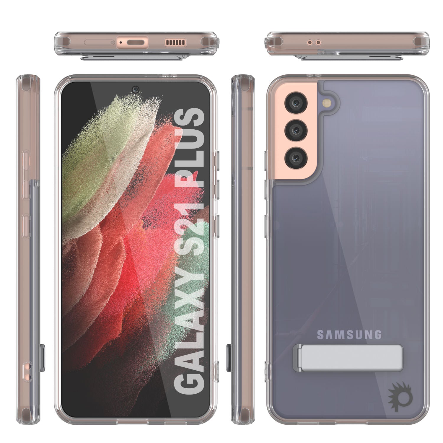 Punkcase Galaxy S21+ Plus Case with Kickstand [Crystal Kickstand Series] [Slim Fit]