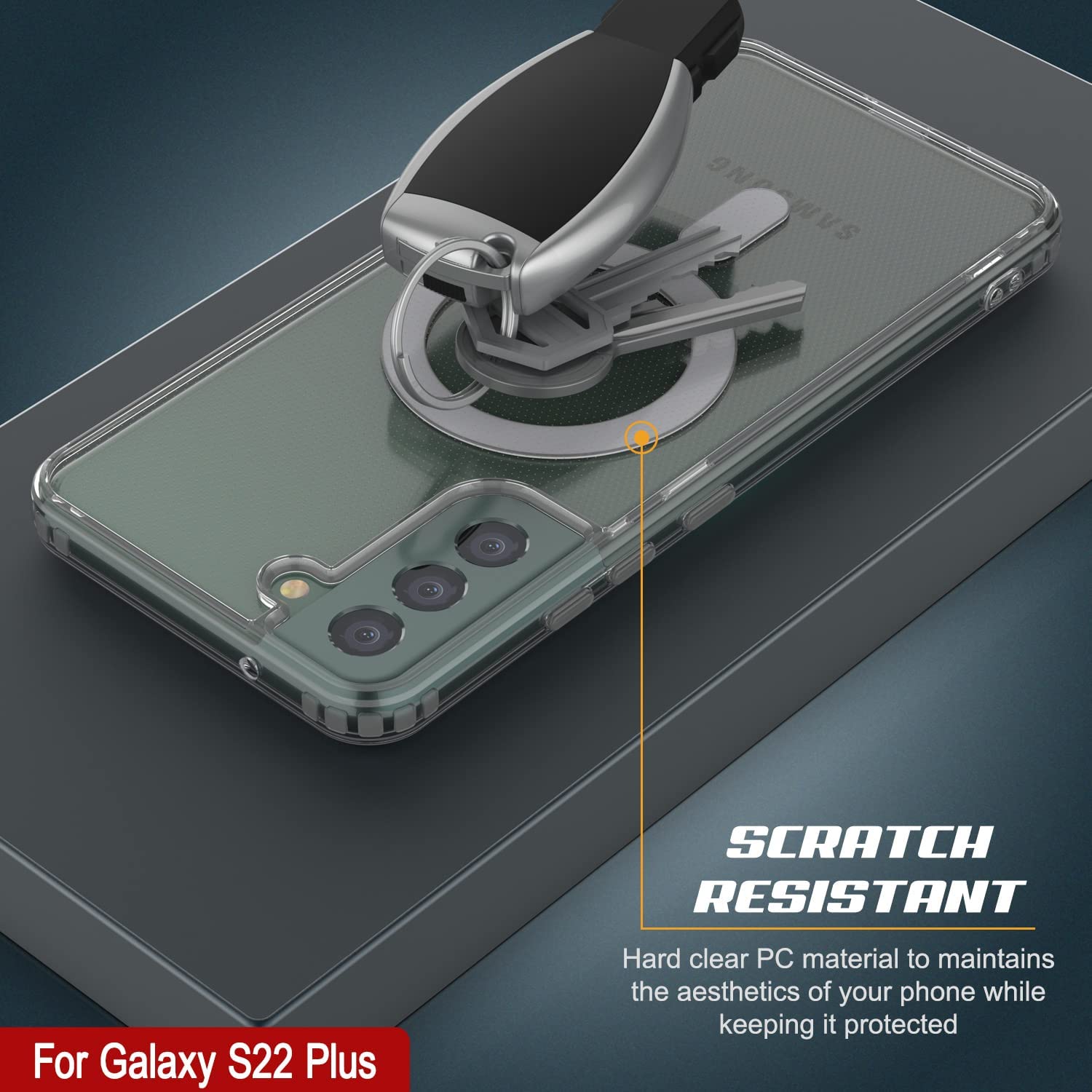 Punkcase Galaxy S22 Plus Magnetic Wireless Charging Case [ClearMag Series]