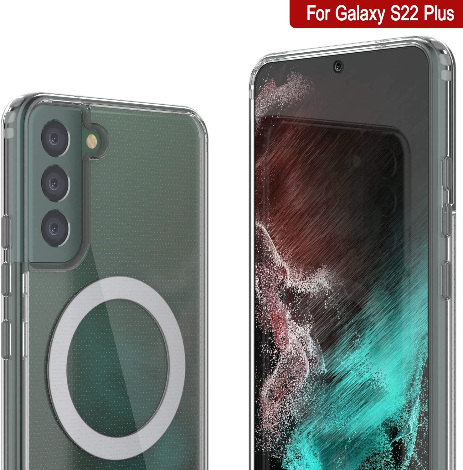 Punkcase Galaxy S22 Plus Magnetic Wireless Charging Case [ClearMag Series]