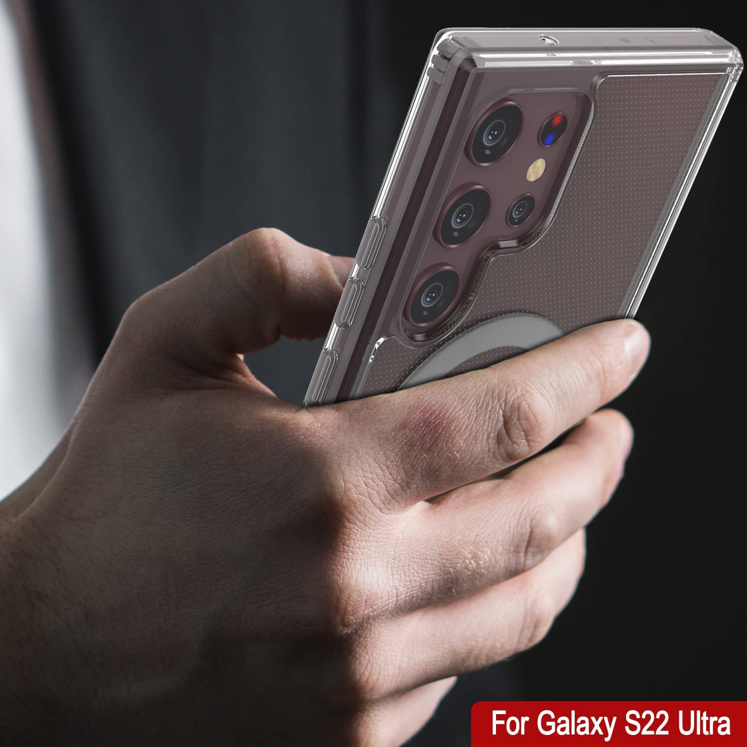 Punkcase Galaxy S22 Ultra Magnetic Wireless Charging Case [ClearMag Series]