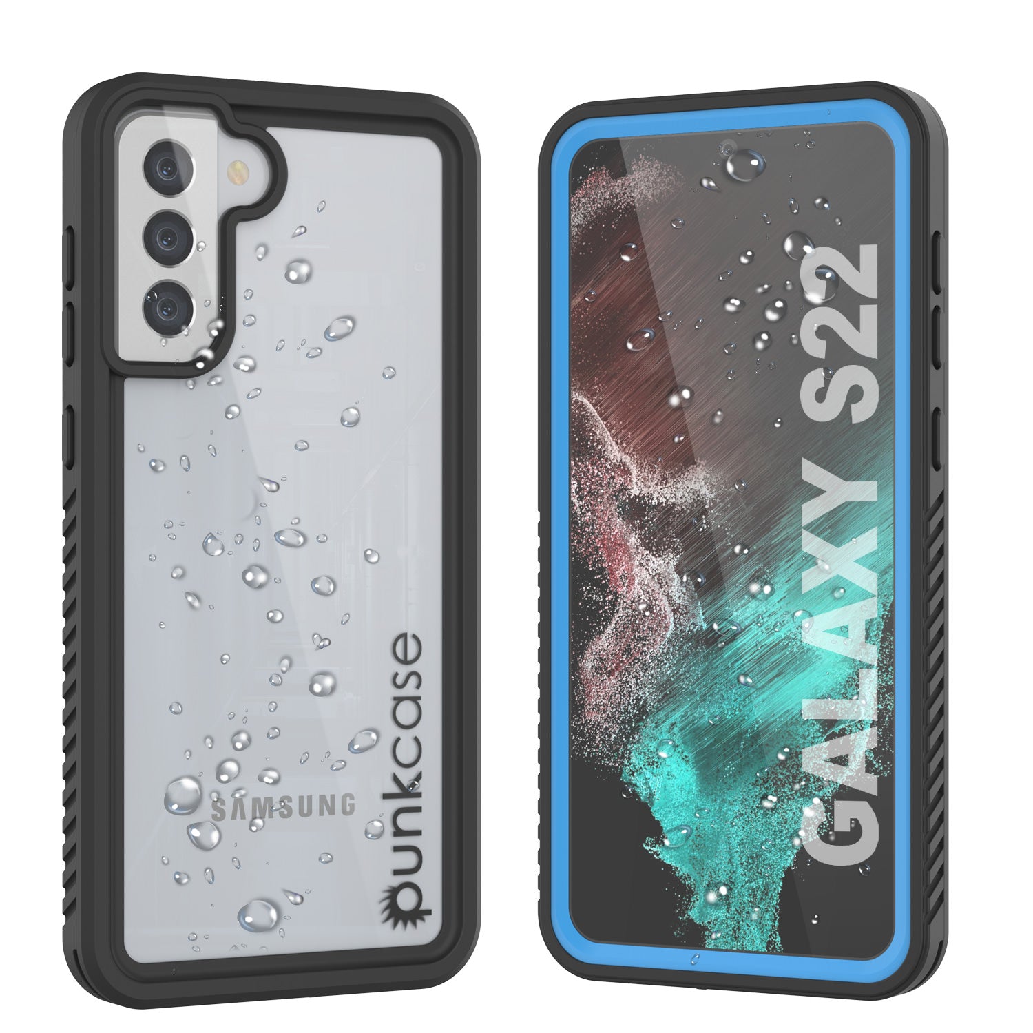 Galaxy S22 Water, Shock, Snow, dirt proof Extreme Series Slim Case Light Blue