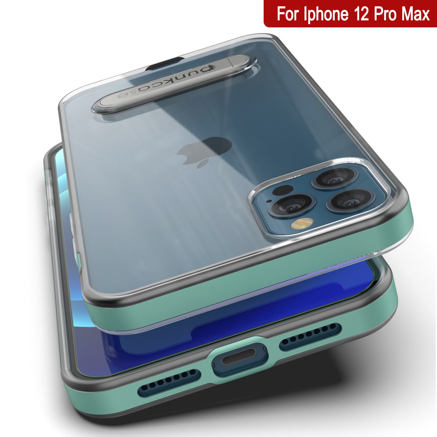iPhone 12 Pro Max Case, PUNKcase [LUCID 3.0 Series] [Slim Fit] Protective Cover w/ Integrated Screen Protector [Teal]