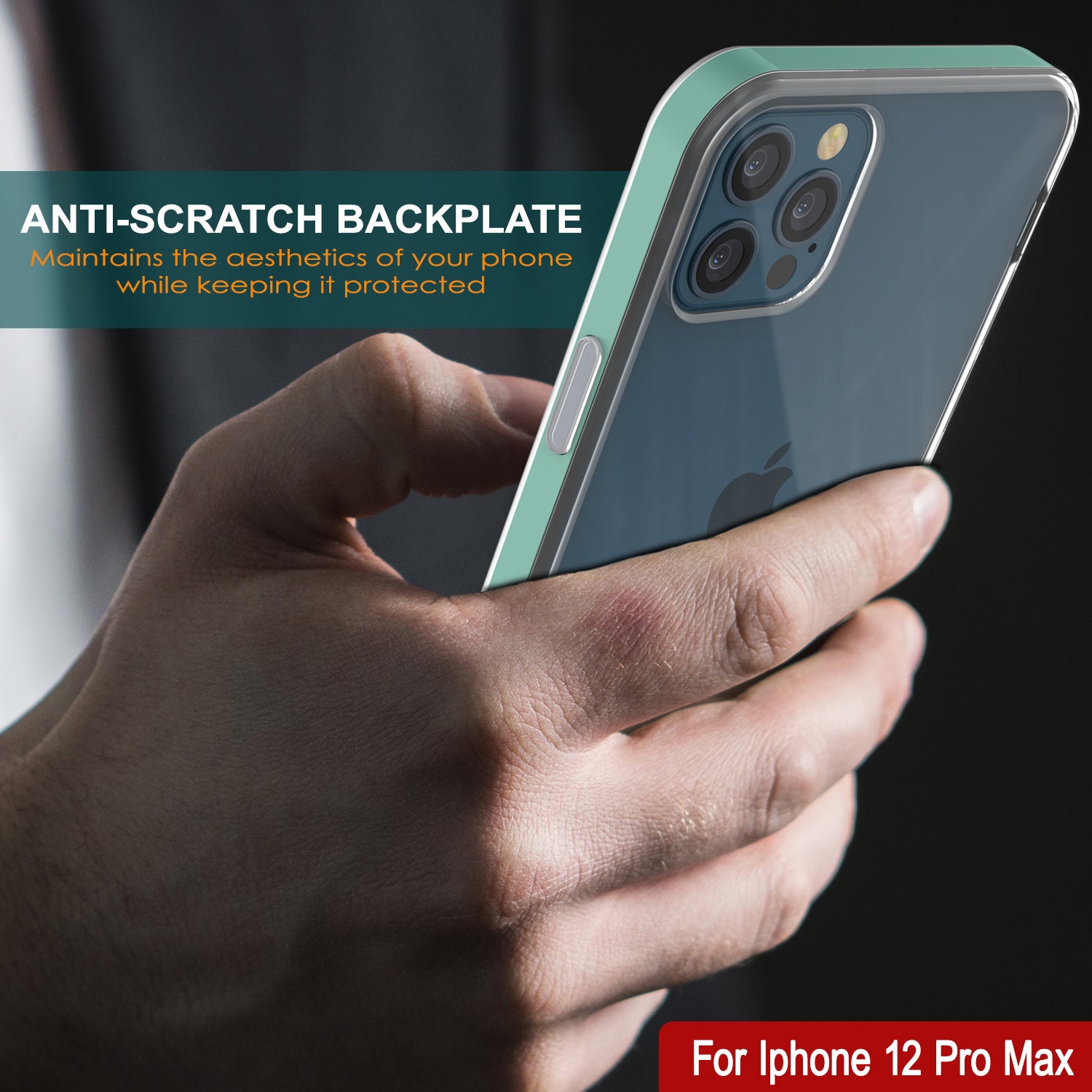 iPhone 12 Pro Max Case, PUNKcase [LUCID 3.0 Series] [Slim Fit] Protective Cover w/ Integrated Screen Protector [Teal]