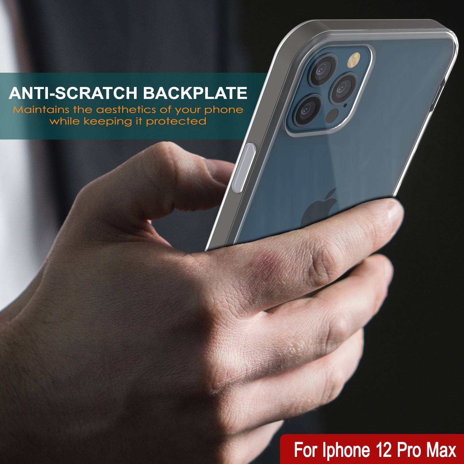 iPhone 12 Pro Max Case, PUNKcase [LUCID 3.0 Series] [Slim Fit] Protective Cover w/ Integrated Screen Protector [Grey]