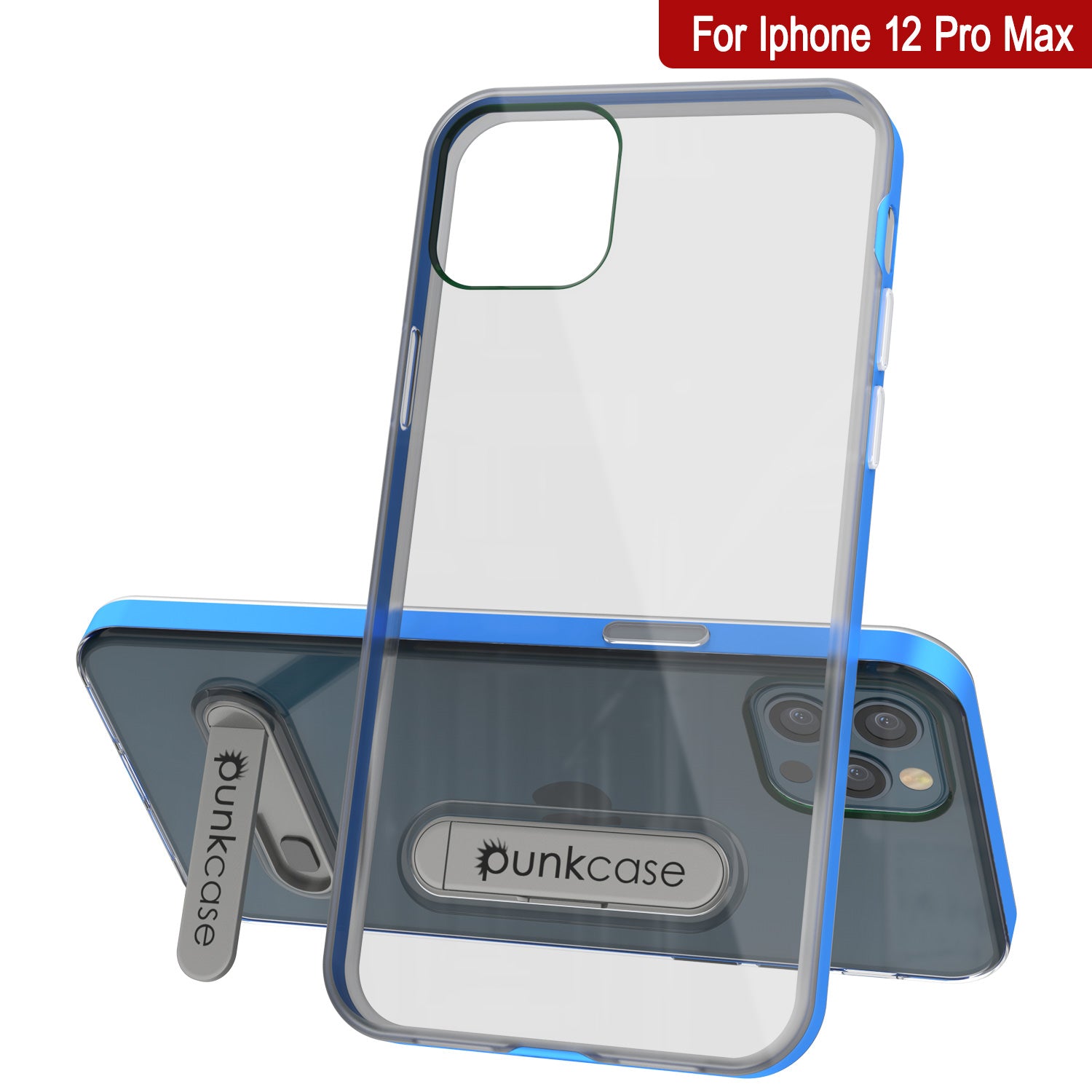iPhone 12 Pro Max Case, PUNKcase [LUCID 3.0 Series] [Slim Fit] Protective Cover w/ Integrated Screen Protector [Blue]