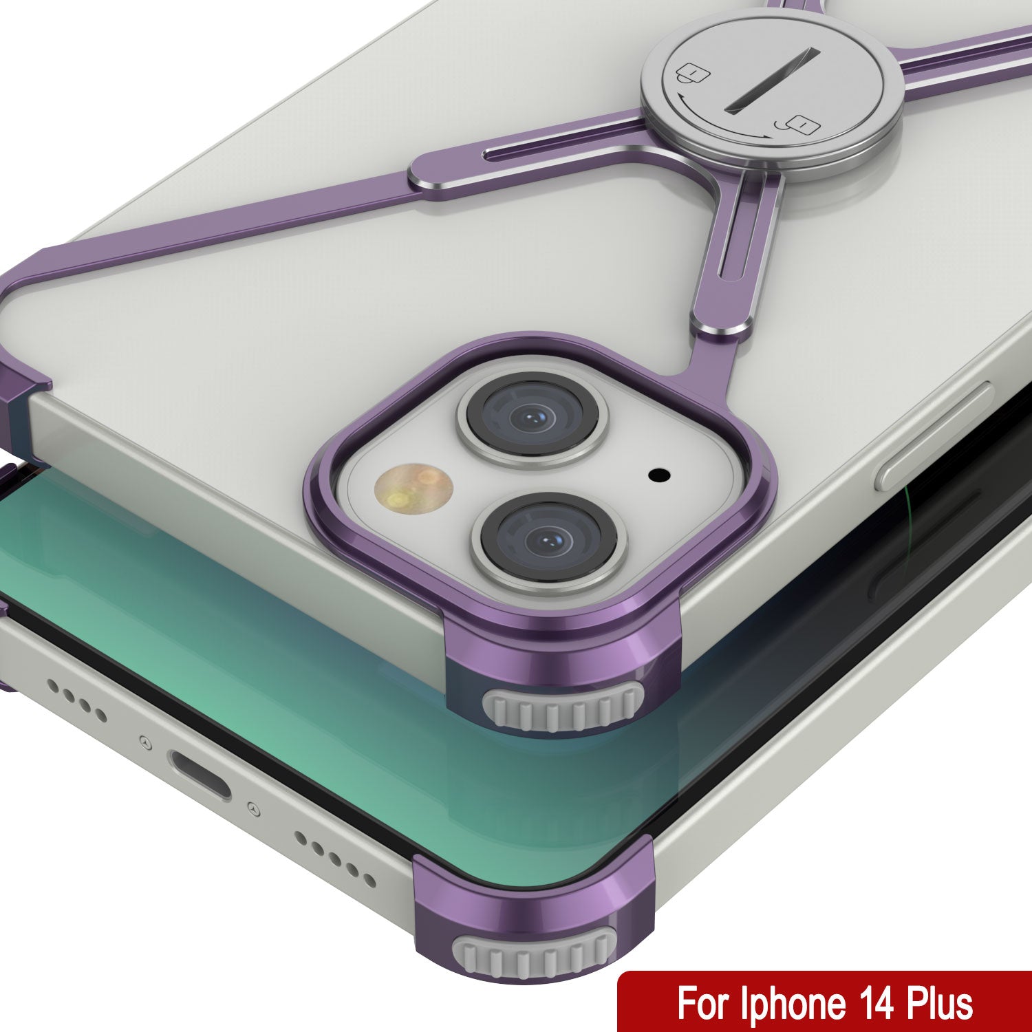 Metal Bumper Frame for iPhone Case, for iPhone 14 Plus / Purple
