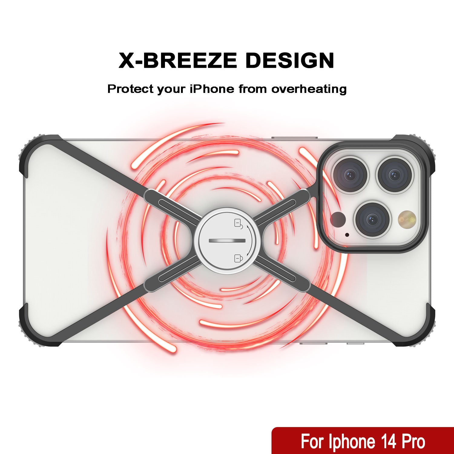 Punkcase iPhone 14 Pro Bumper Case [Backbone Series] Ultra Slim Minimalist Aluminum Metal X-Frame Cover for iPhone 14 Pro (2022) (6.1") [Black]