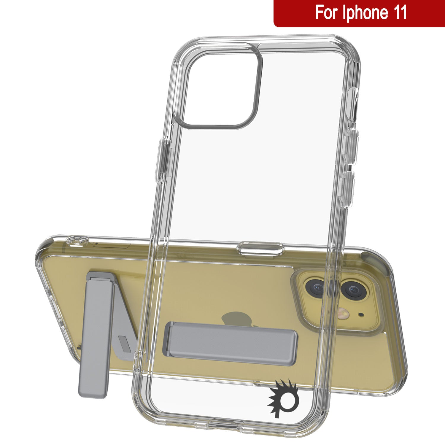 Punkcase iPhone 11 Case with Kickstand [Crystal Kickstand Series] [Slim Fit]