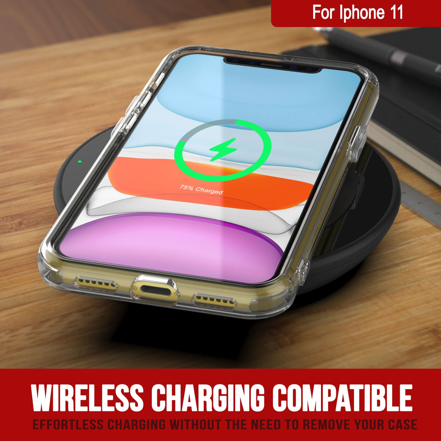 Punkcase iPhone 11 Case with Kickstand [Crystal Kickstand Series] [Slim Fit]