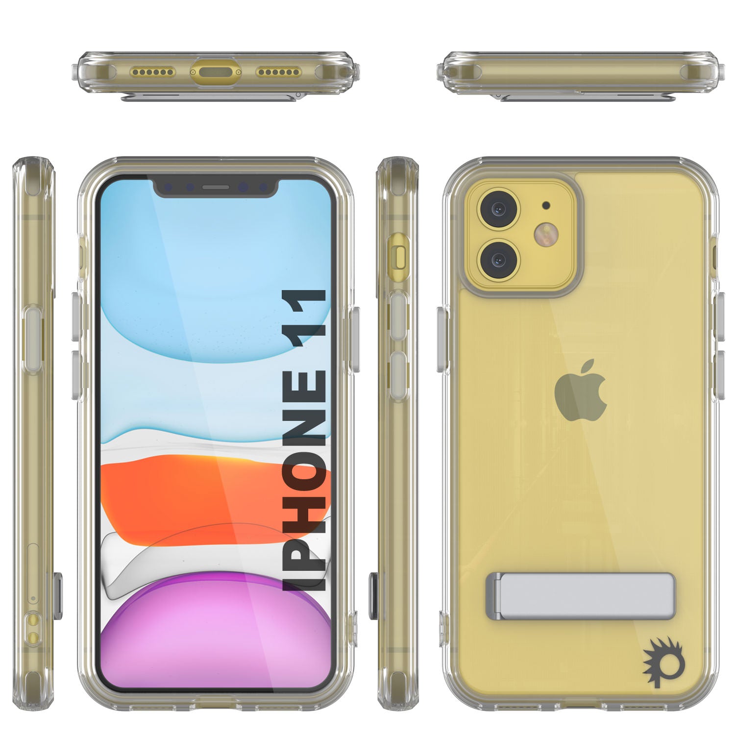 Punkcase iPhone 11 Case with Kickstand [Crystal Kickstand Series] [Slim Fit]