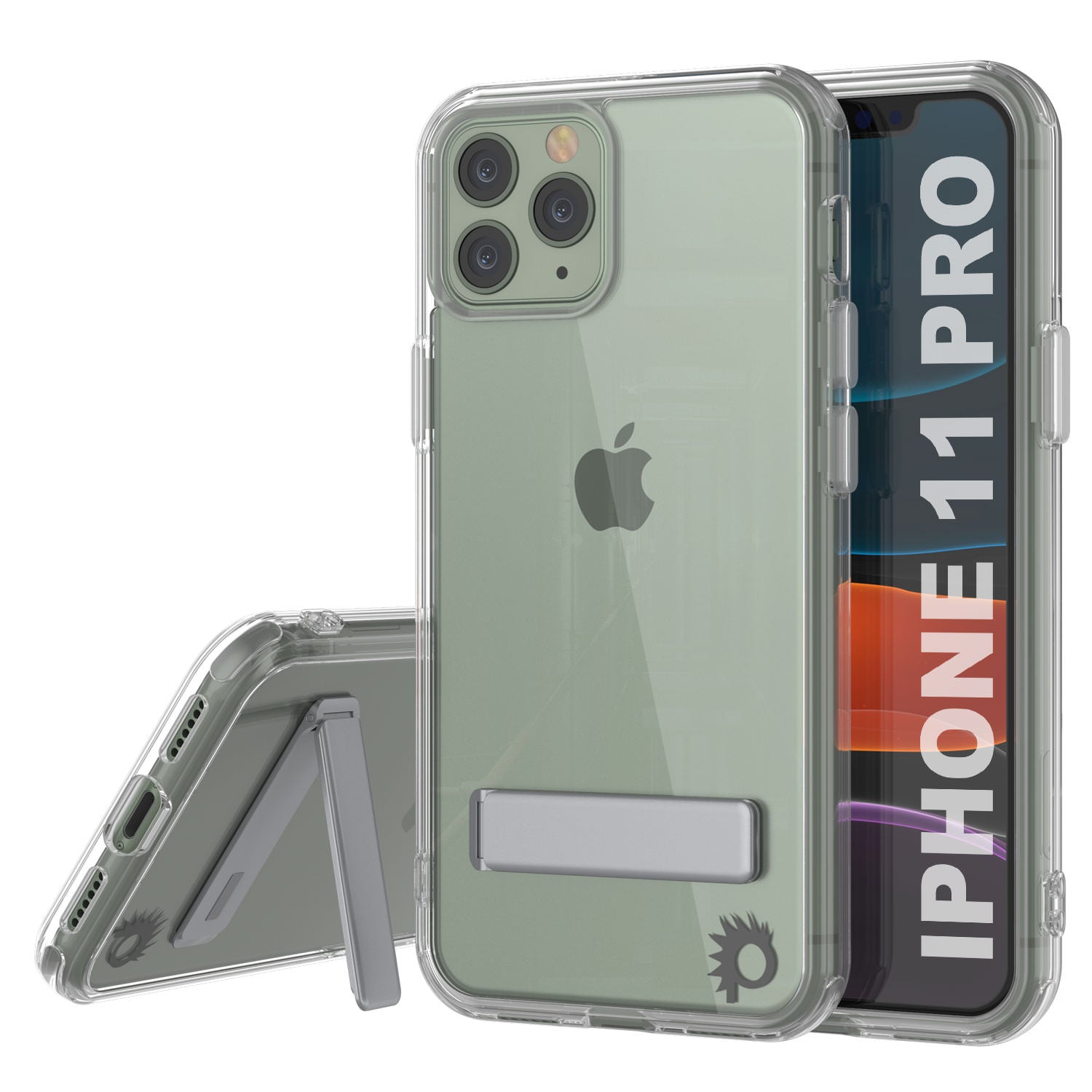 Punkcase iPhone 11 Pro Case with Kickstand [Crystal Kickstand Series] [Slim Fit]