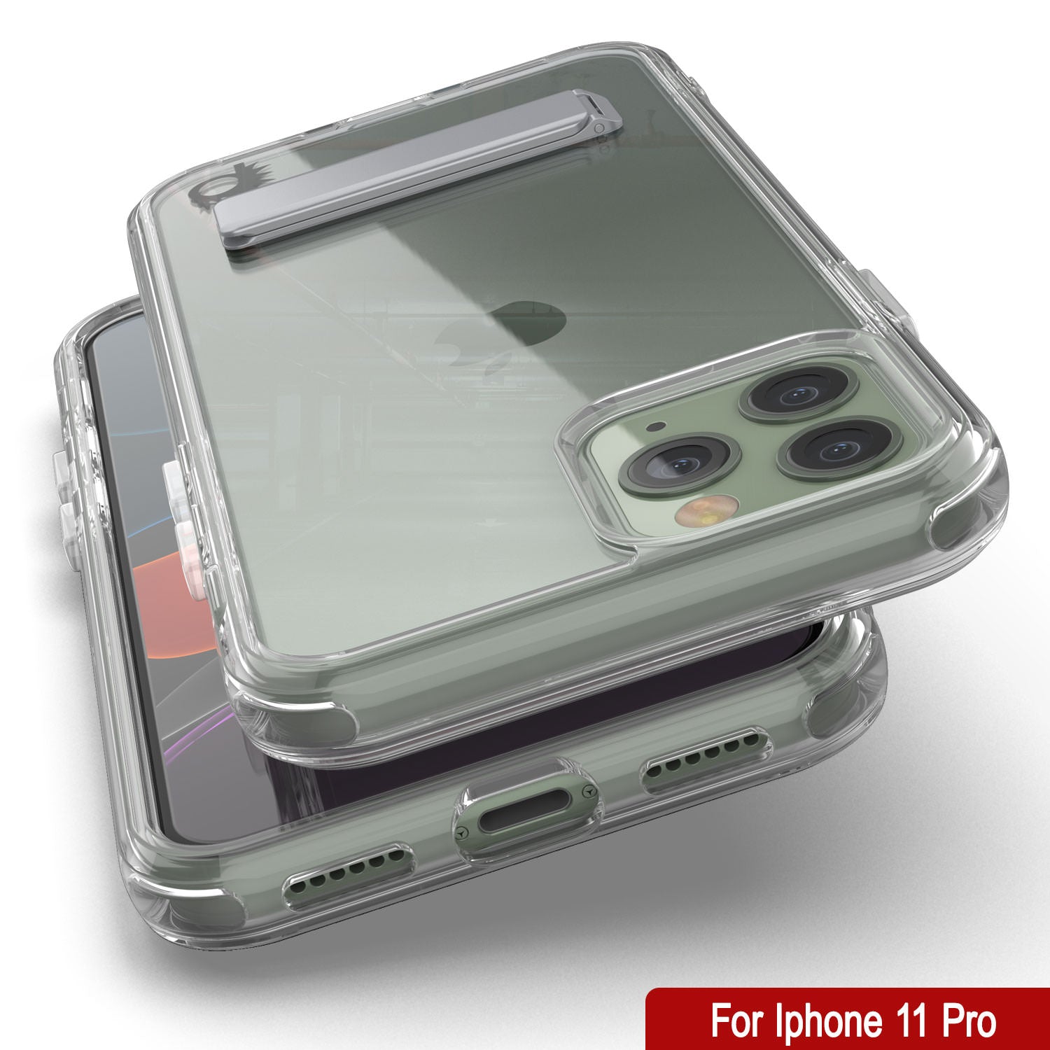 Punkcase iPhone 11 Pro Case with Kickstand [Crystal Kickstand Series] [Slim Fit]