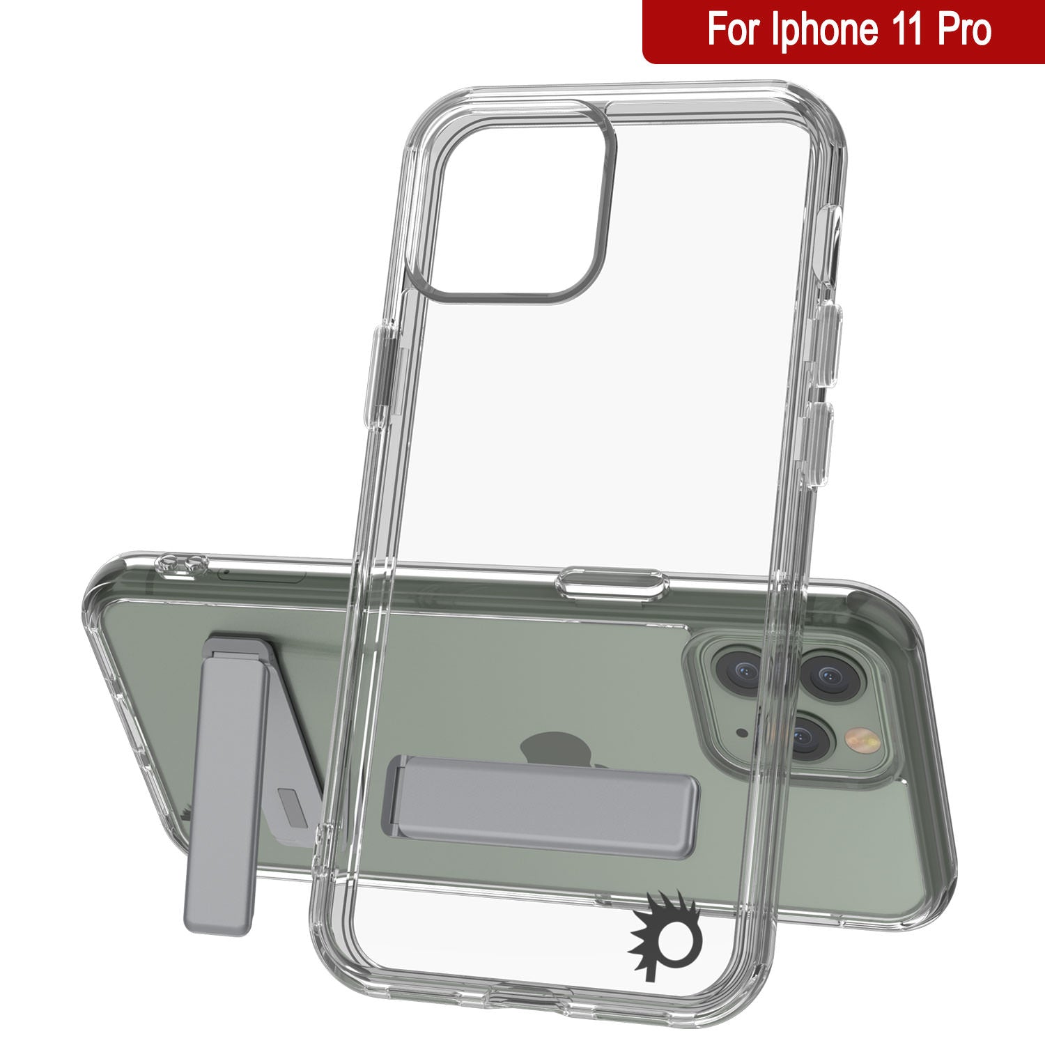 Punkcase iPhone 11 Pro Case with Kickstand [Crystal Kickstand Series] [Slim Fit]