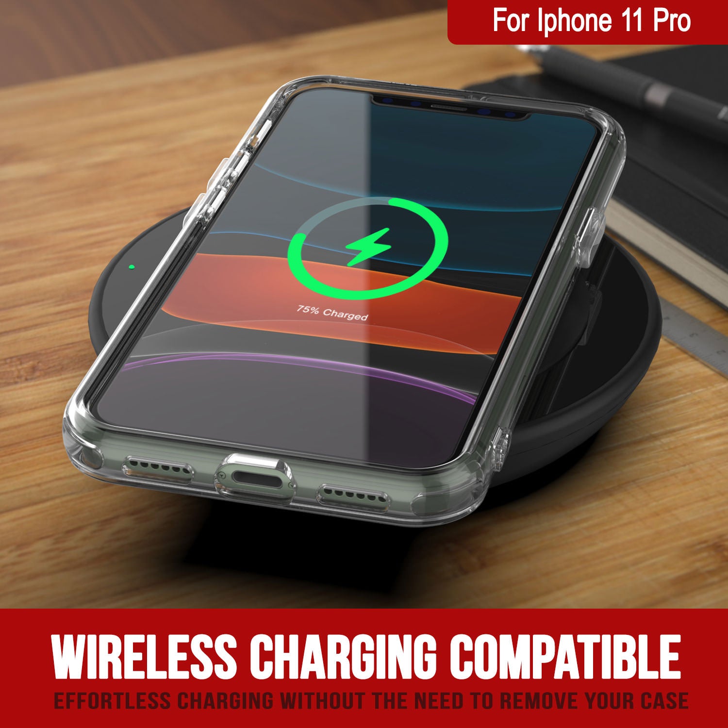 Punkcase iPhone 11 Pro Case with Kickstand [Crystal Kickstand Series] [Slim Fit]