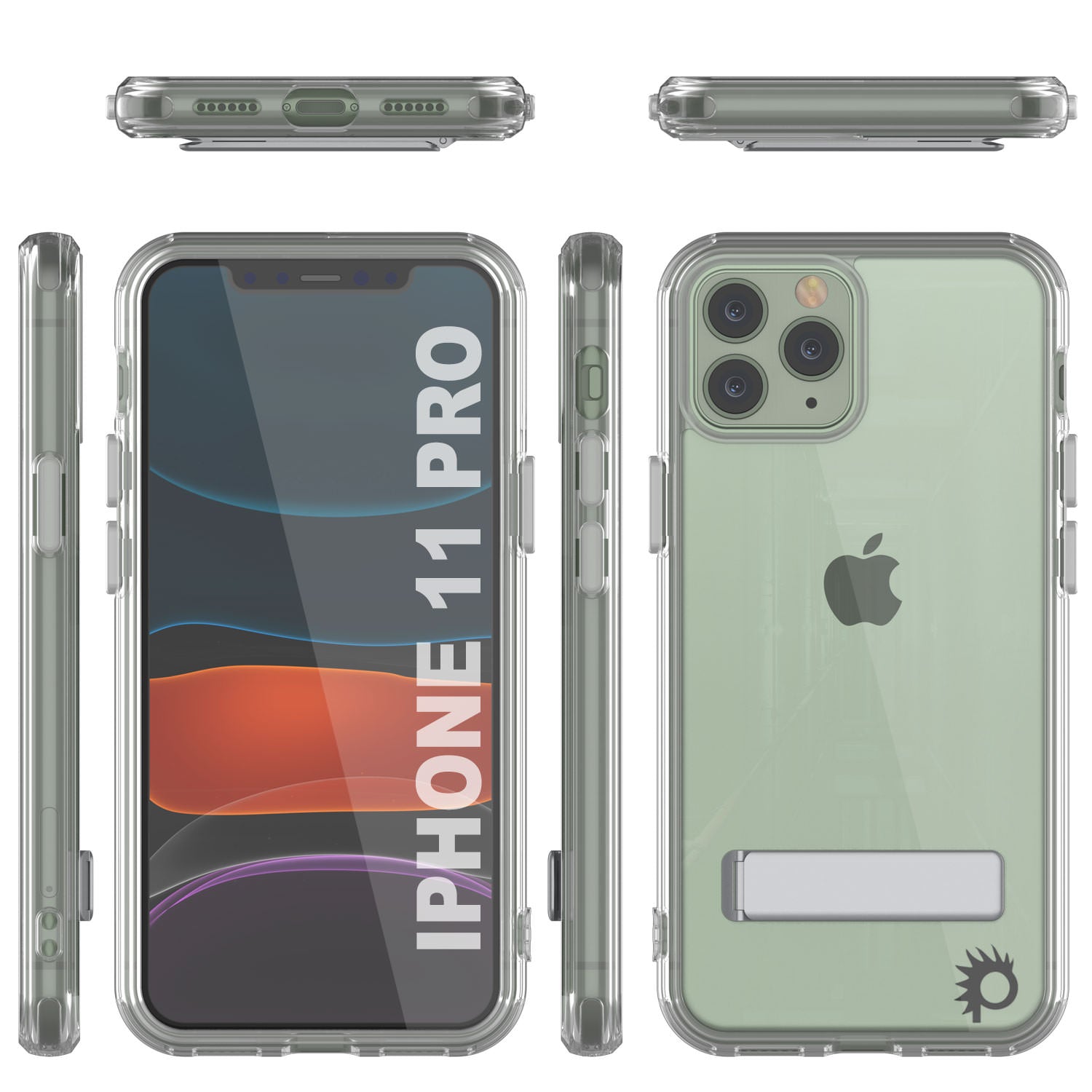 Punkcase iPhone 11 Pro Case with Kickstand [Crystal Kickstand Series] [Slim Fit]