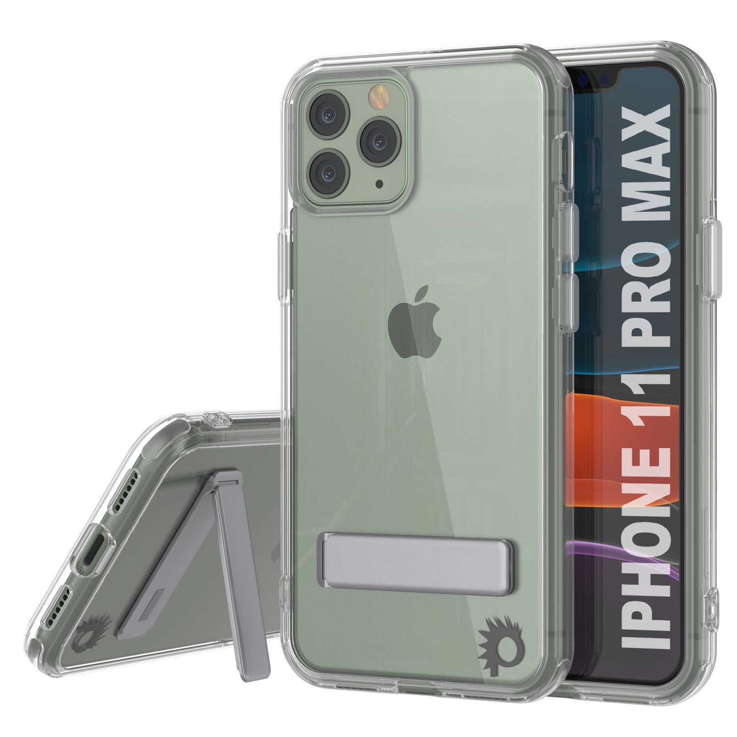 Punkcase iPhone 11 Pro Max Case with Kickstand [Crystal Kickstand