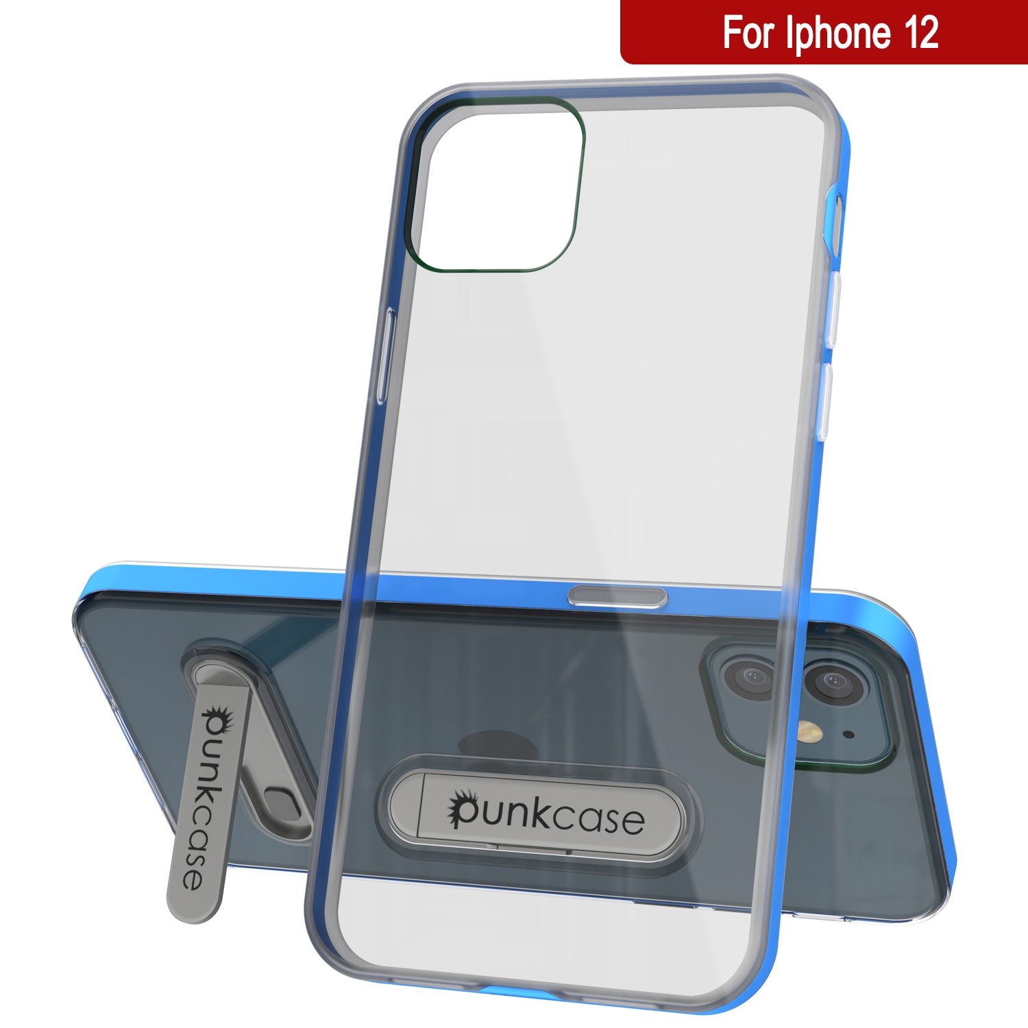 iPhone 12 Case, PUNKcase [LUCID 3.0 Series] [Slim Fit] Protective Cover w/ Integrated Screen Protector [Blue]