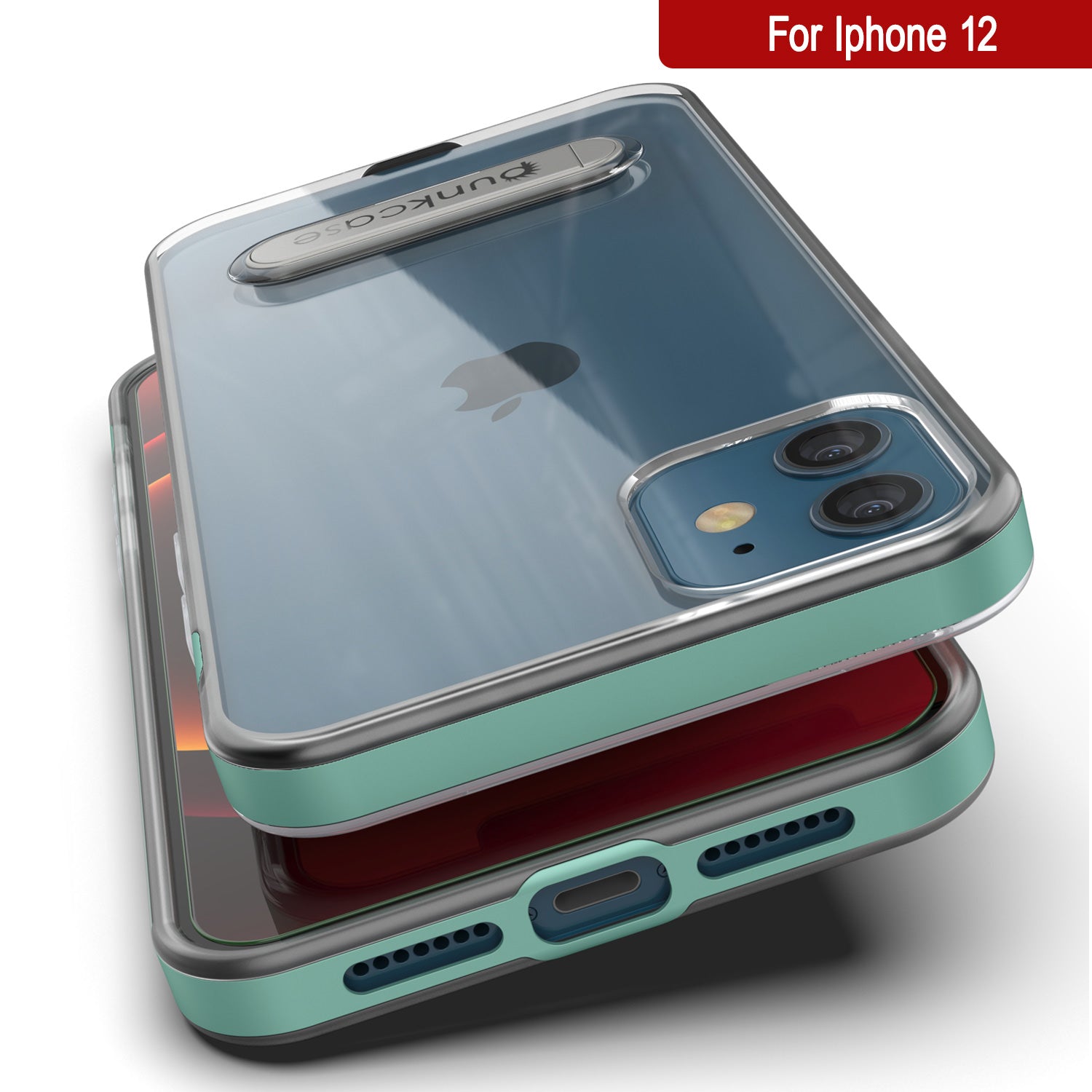 iPhone 12 Case, PUNKcase [LUCID 3.0 Series] [Slim Fit] Protective Cover w/ Integrated Screen Protector [Teal]
