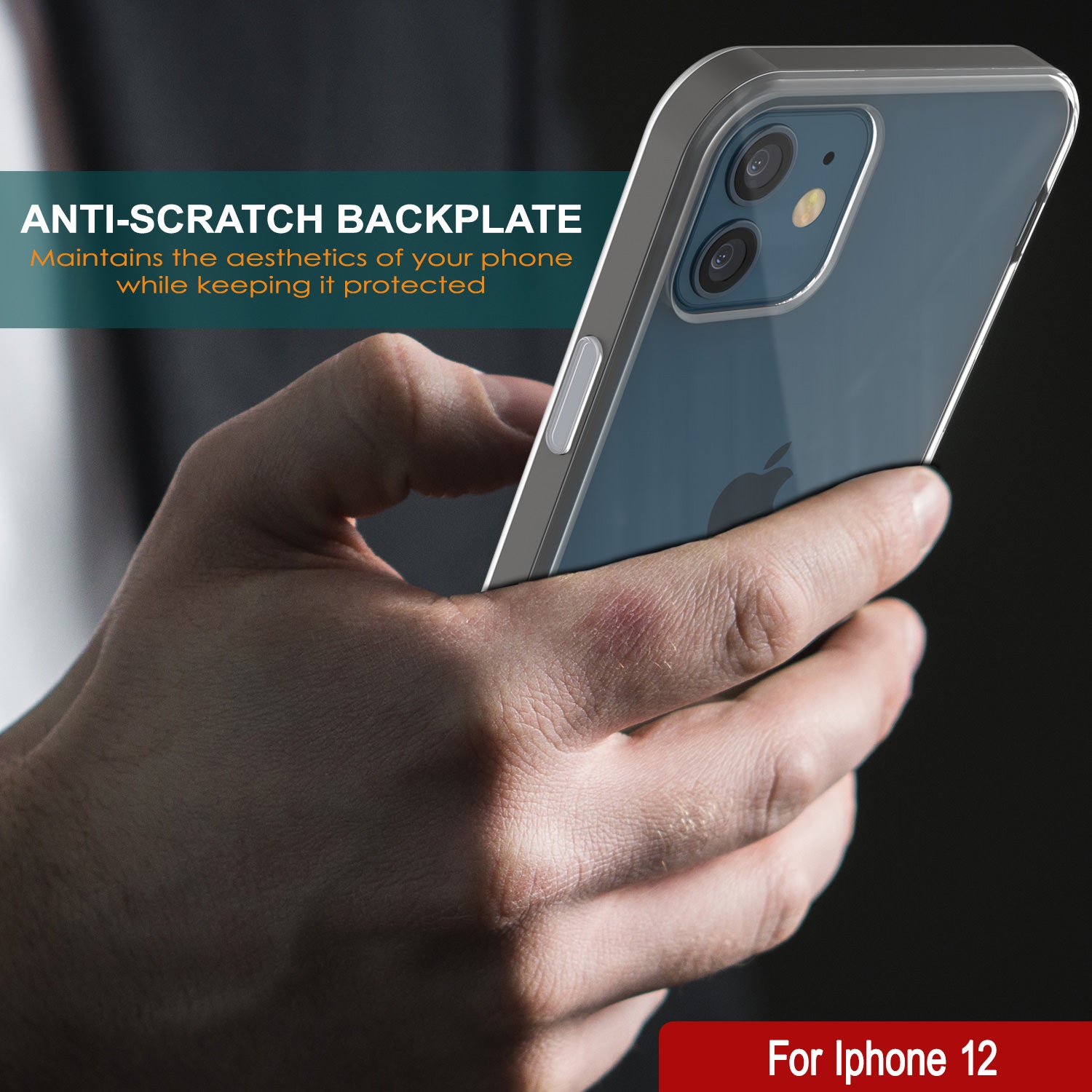 iPhone 12 Case, PUNKcase [LUCID 3.0 Series] [Slim Fit] Protective Cover w/ Integrated Screen Protector [Grey]
