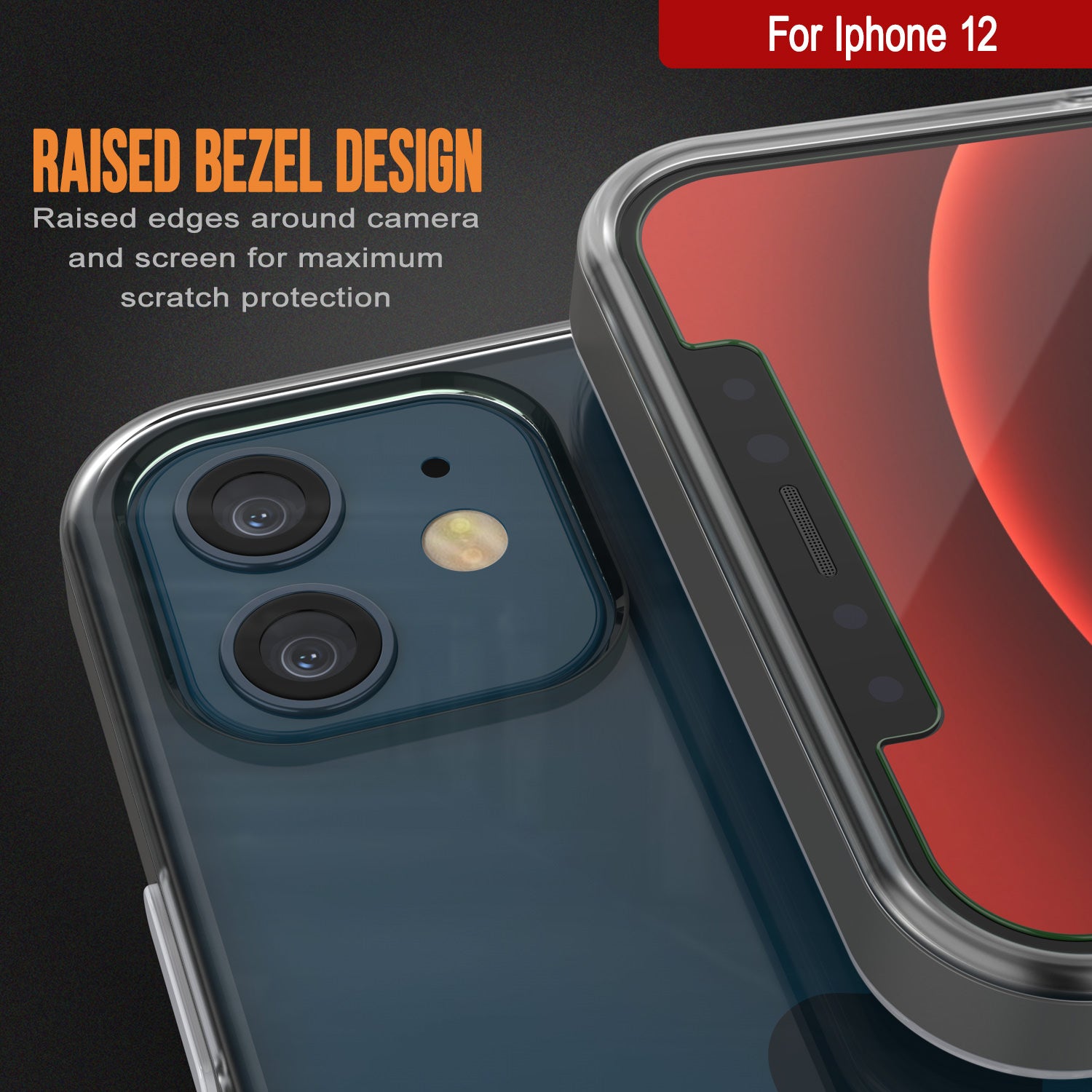 iPhone 12 Case, PUNKcase [LUCID 3.0 Series] [Slim Fit] Protective Cover w/ Integrated Screen Protector [Grey]