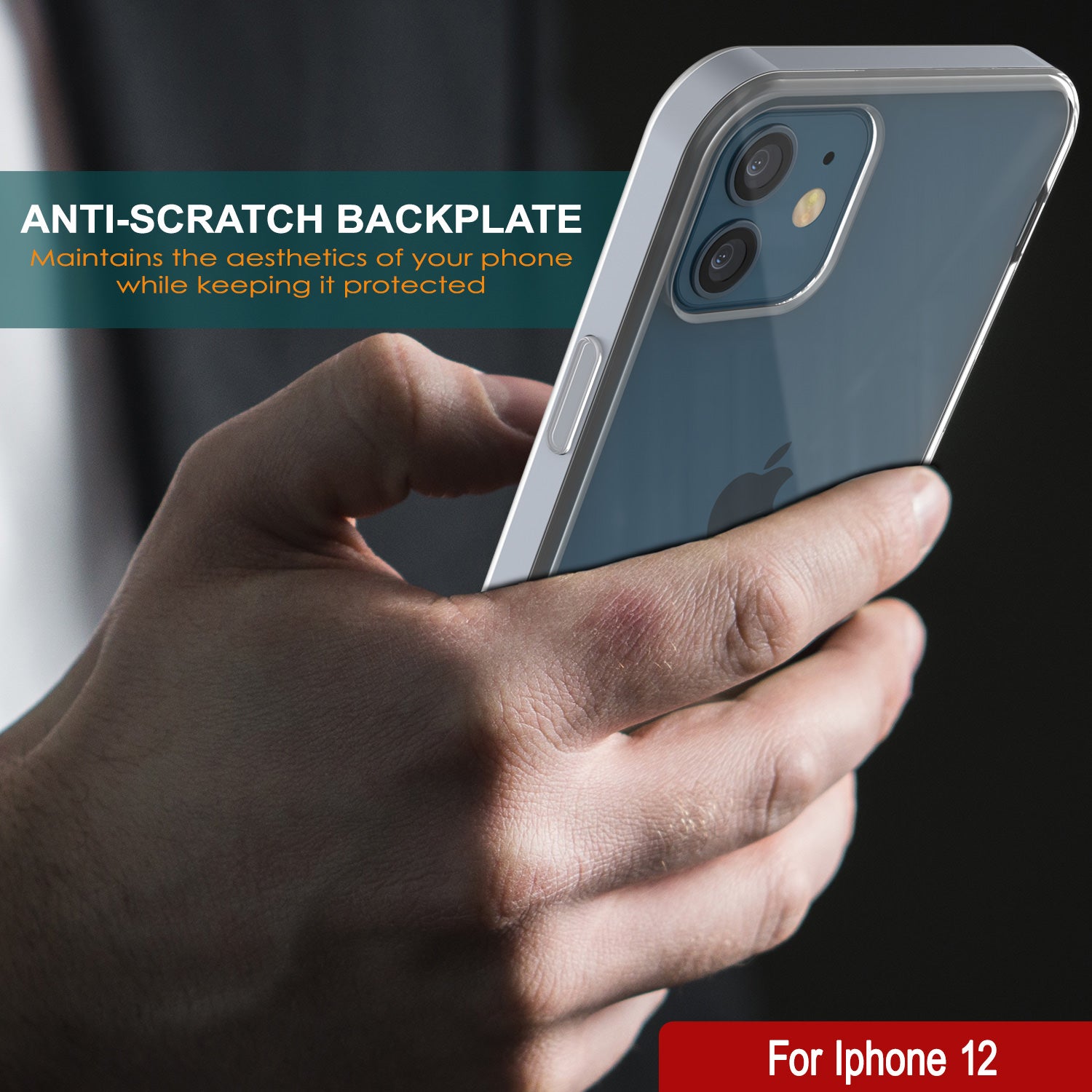 iPhone 12 Case, PUNKcase [LUCID 3.0 Series] [Slim Fit] Protective Cover w/ Integrated Screen Protector [Silver]