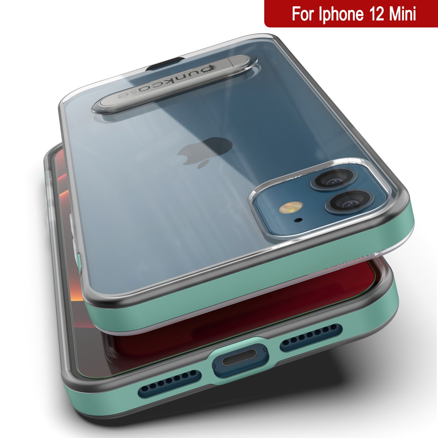 iPhone 12 Mini Case, PUNKcase [LUCID 3.0 Series] [Slim Fit] Protective Cover w/ Integrated Screen Protector [Teal]