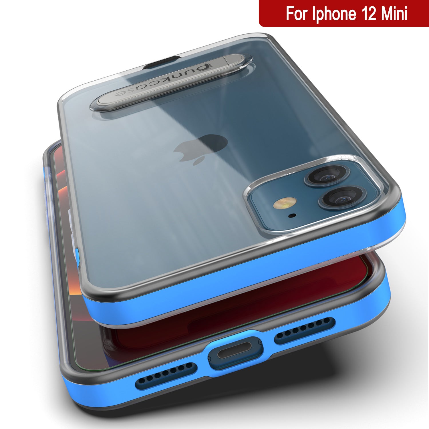 iPhone 12 Mini Case, PUNKcase [LUCID 3.0 Series] [Slim Fit] Protective Cover w/ Integrated Screen Protector [Blue]
