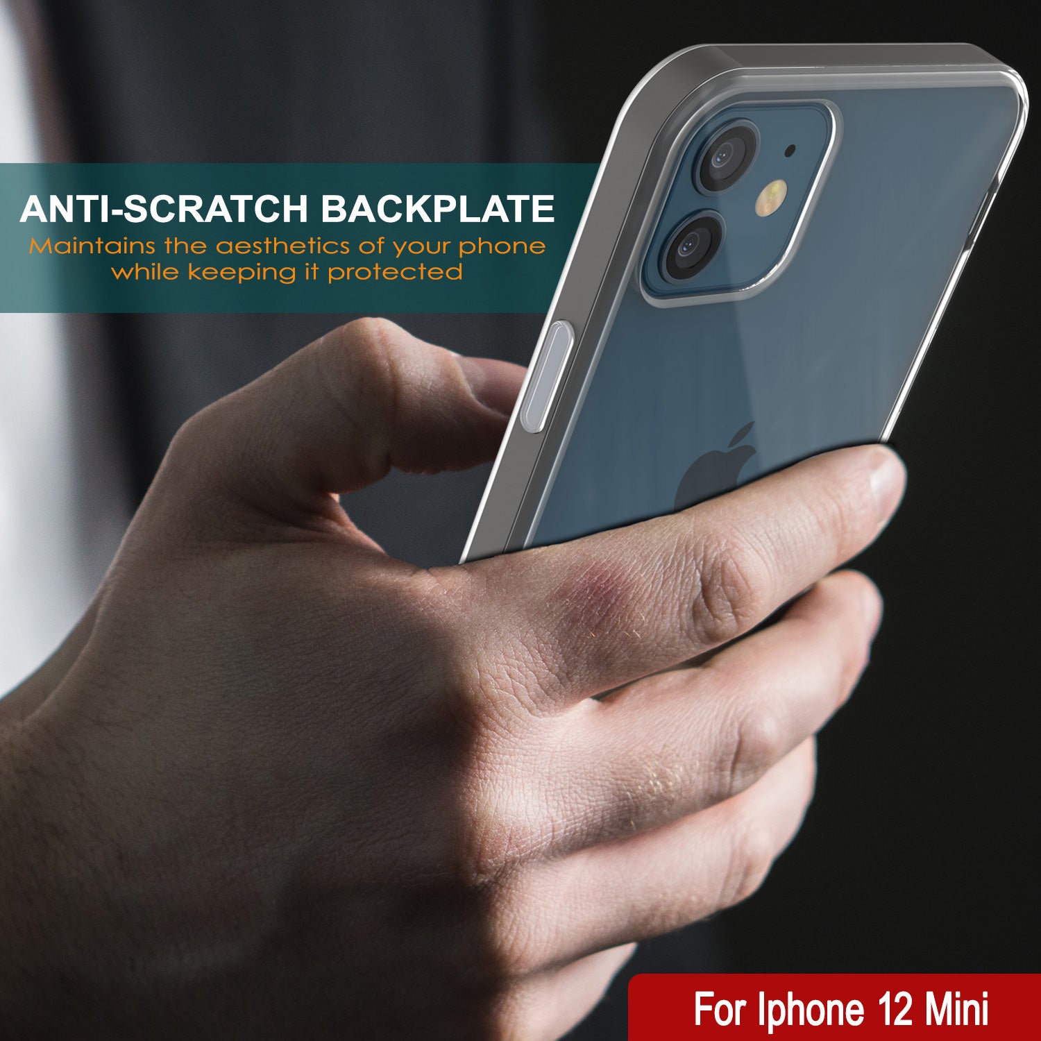 iPhone 12 Mini Case, PUNKcase [LUCID 3.0 Series] [Slim Fit] Protective Cover w/ Integrated Screen Protector [Grey]