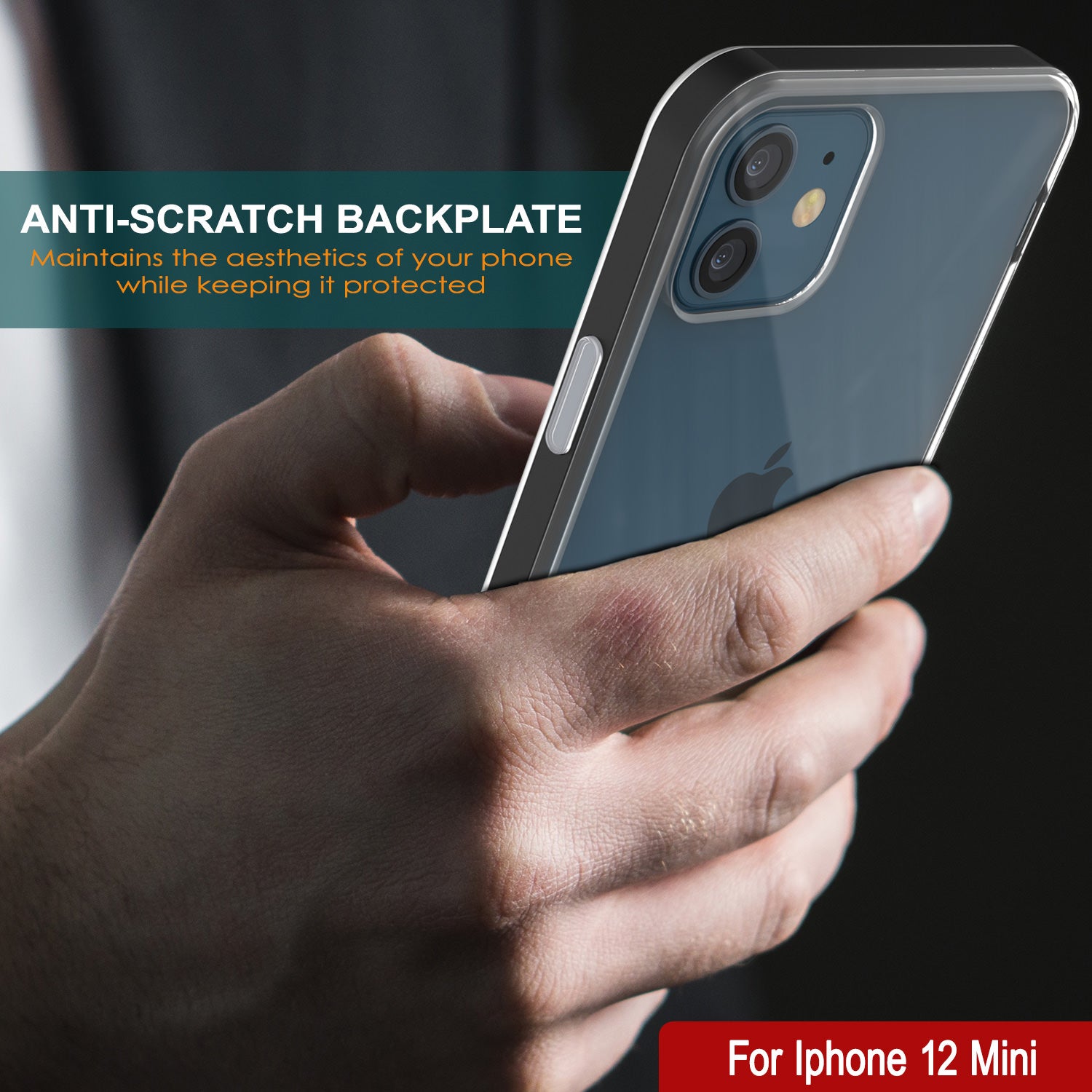 iPhone 12 Mini Case, PUNKcase [LUCID 3.0 Series] [Slim Fit] Protective Cover w/ Integrated Screen Protector [Black]