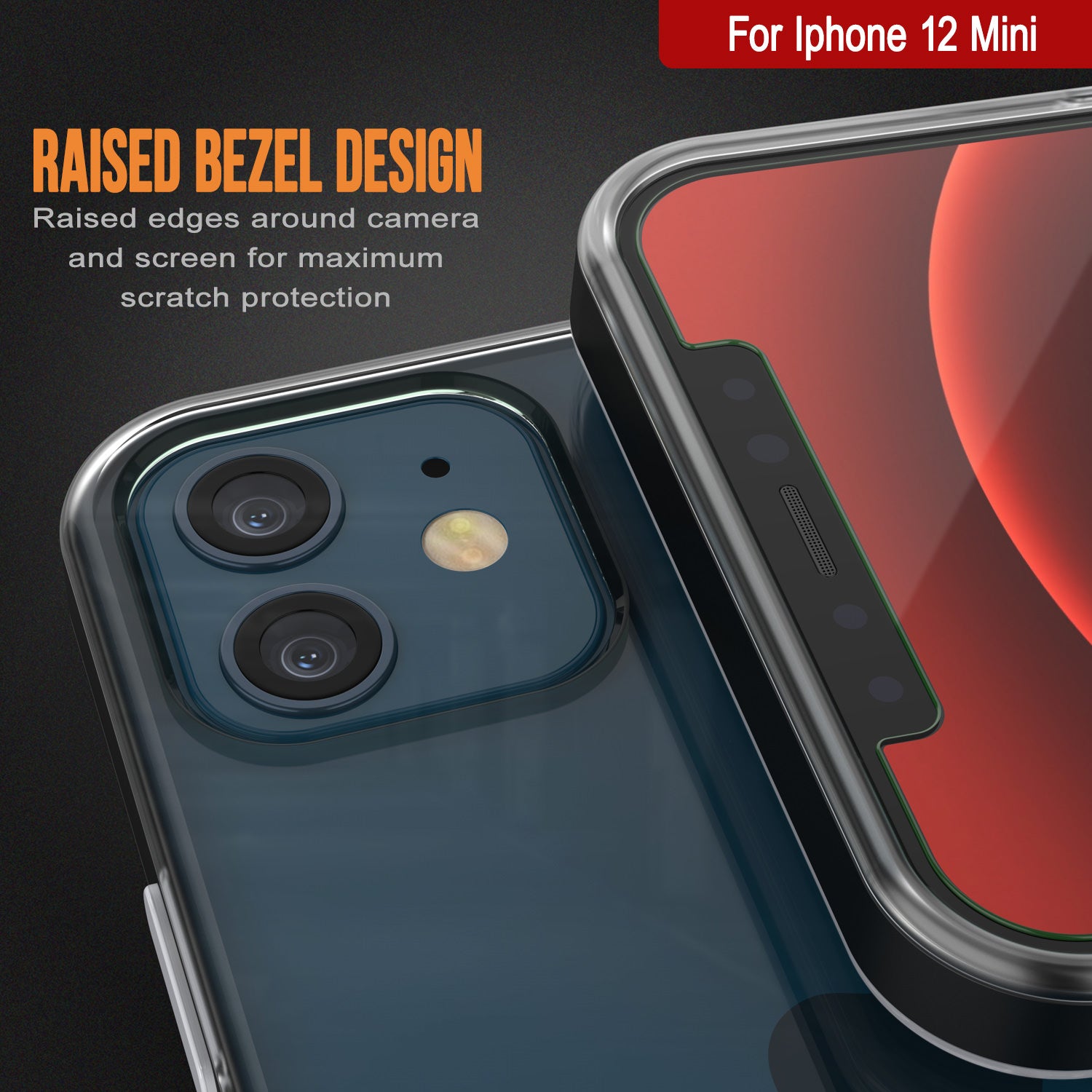 iPhone 12 Mini Case, PUNKcase [LUCID 3.0 Series] [Slim Fit] Protective Cover w/ Integrated Screen Protector [Black]