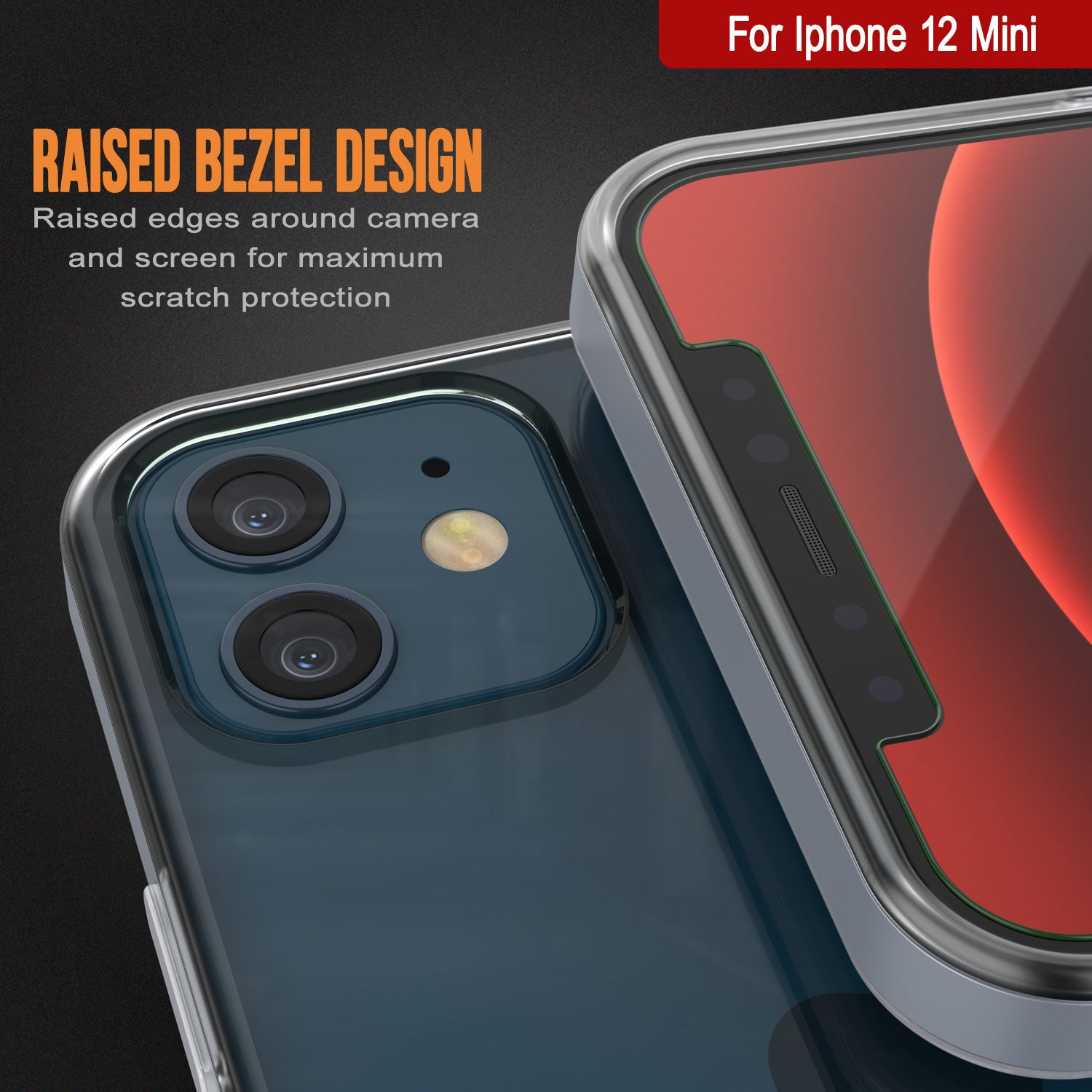 iPhone 12 Mini Case, PUNKcase [LUCID 3.0 Series] [Slim Fit] Protective Cover w/ Integrated Screen Protector [Silver]