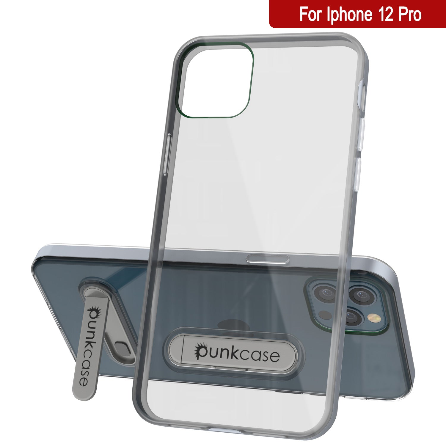 iPhone 12 Pro Case, PUNKcase [LUCID 3.0 Series] [Slim Fit] Protective Cover w/ Integrated Screen Protector [Silver]