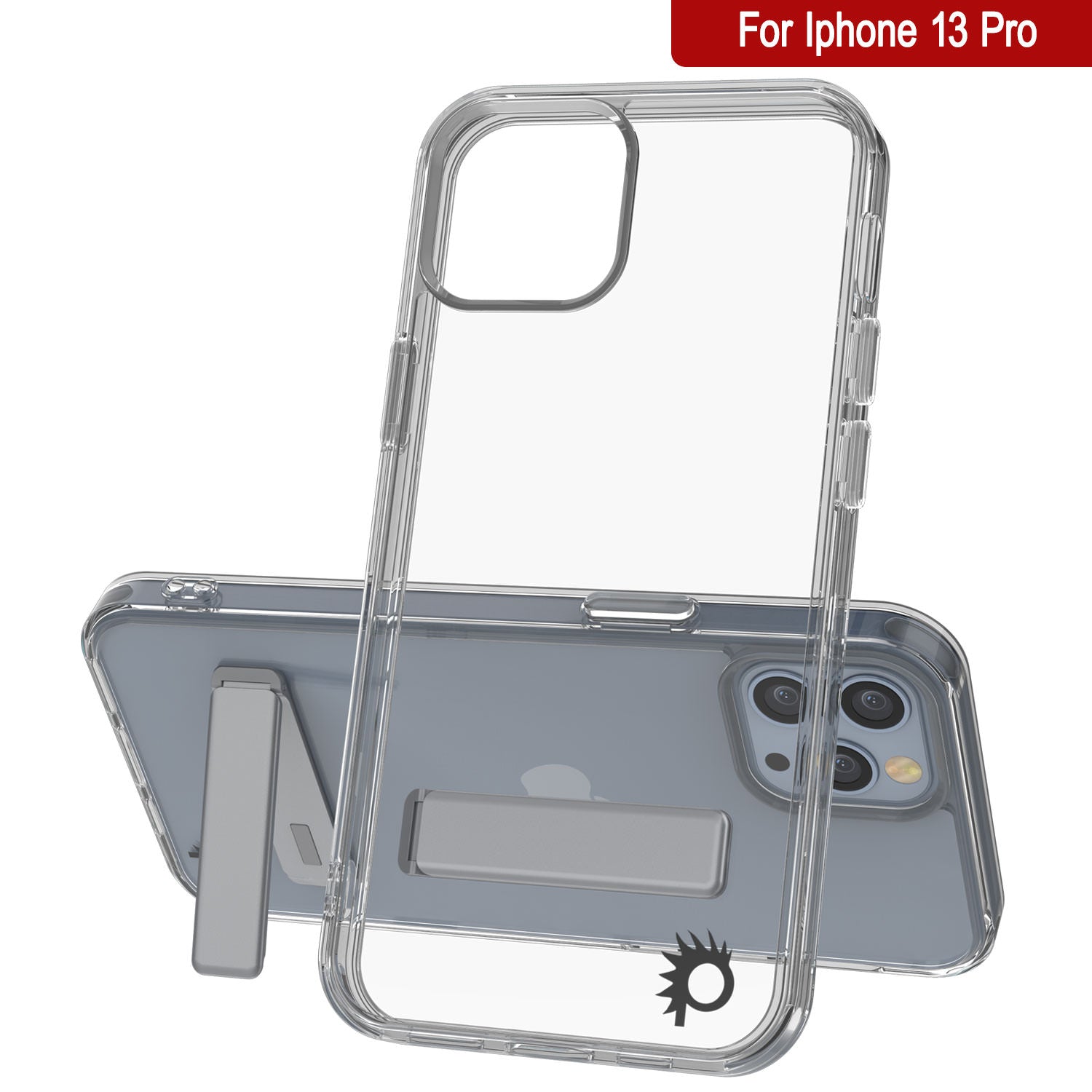 Punkcase iPhone 13 Pro Case with Kickstand [Crystal Kickstand Series] [Slim Fit]