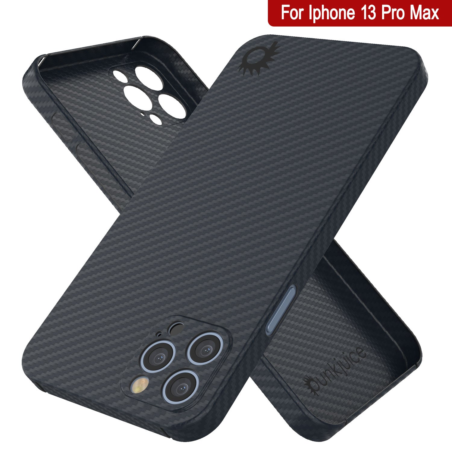 Punkcase iPhone 13 Pro Max Carbon Fiber Case [AramidShield Series] Ultra Slim & Light Kevlar