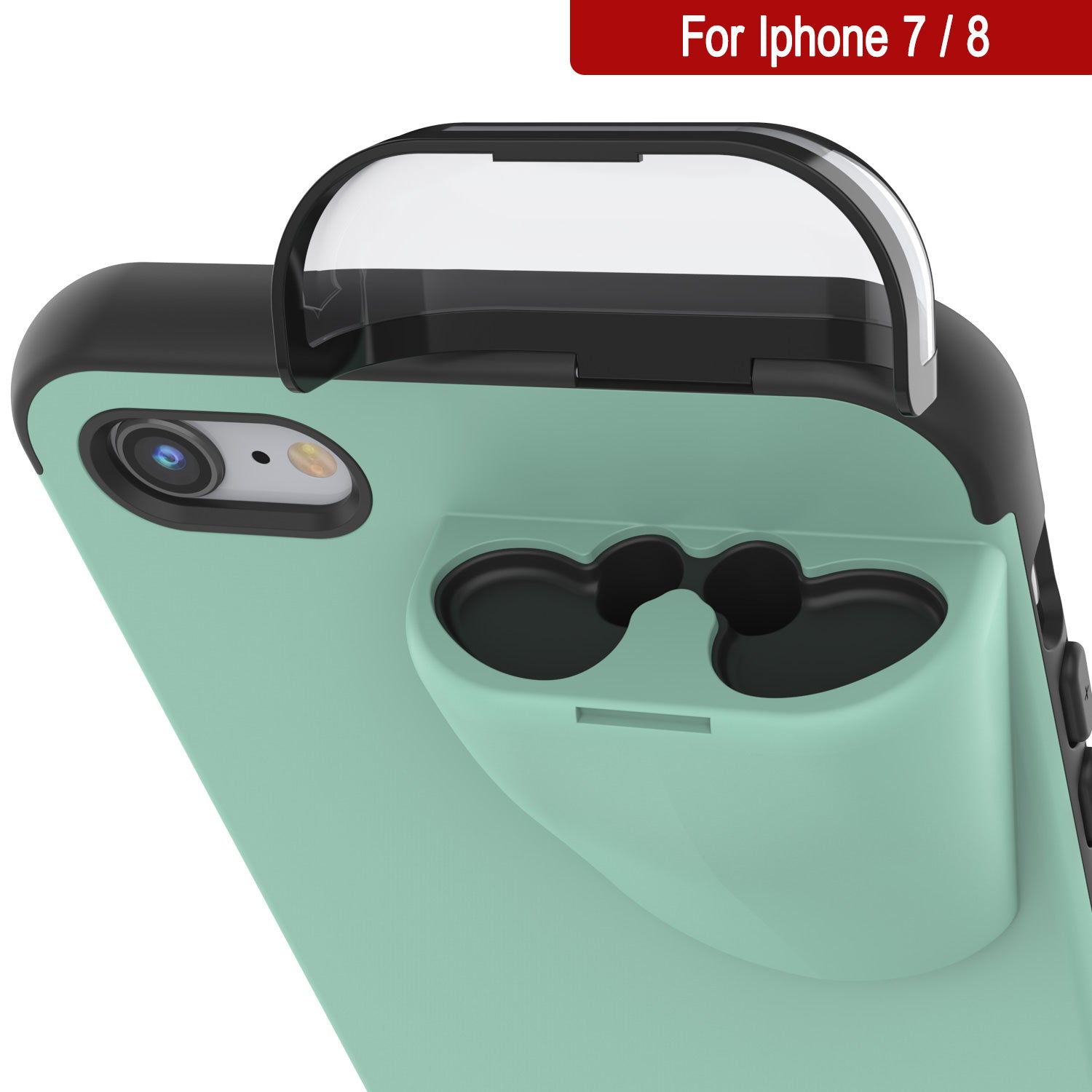 Punkcase iPhone 7 Airpod Charging Case Holder | Slim & Durable 2 in 1 for iPhone 8/7 [Teal]