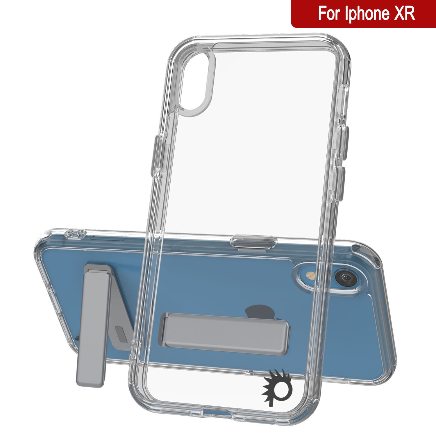 Punkcase iPhone XR Case with Kickstand [Crystal Kickstand Series] [Slim Fit]