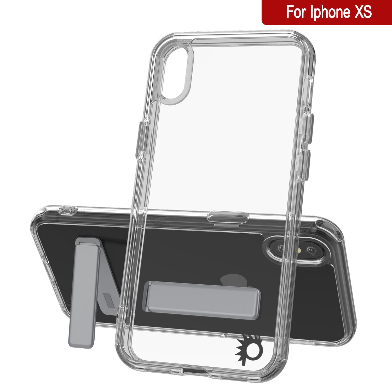 Punkcase iPhone XS Case with Kickstand [Crystal Kickstand Series] [Slim Fit]