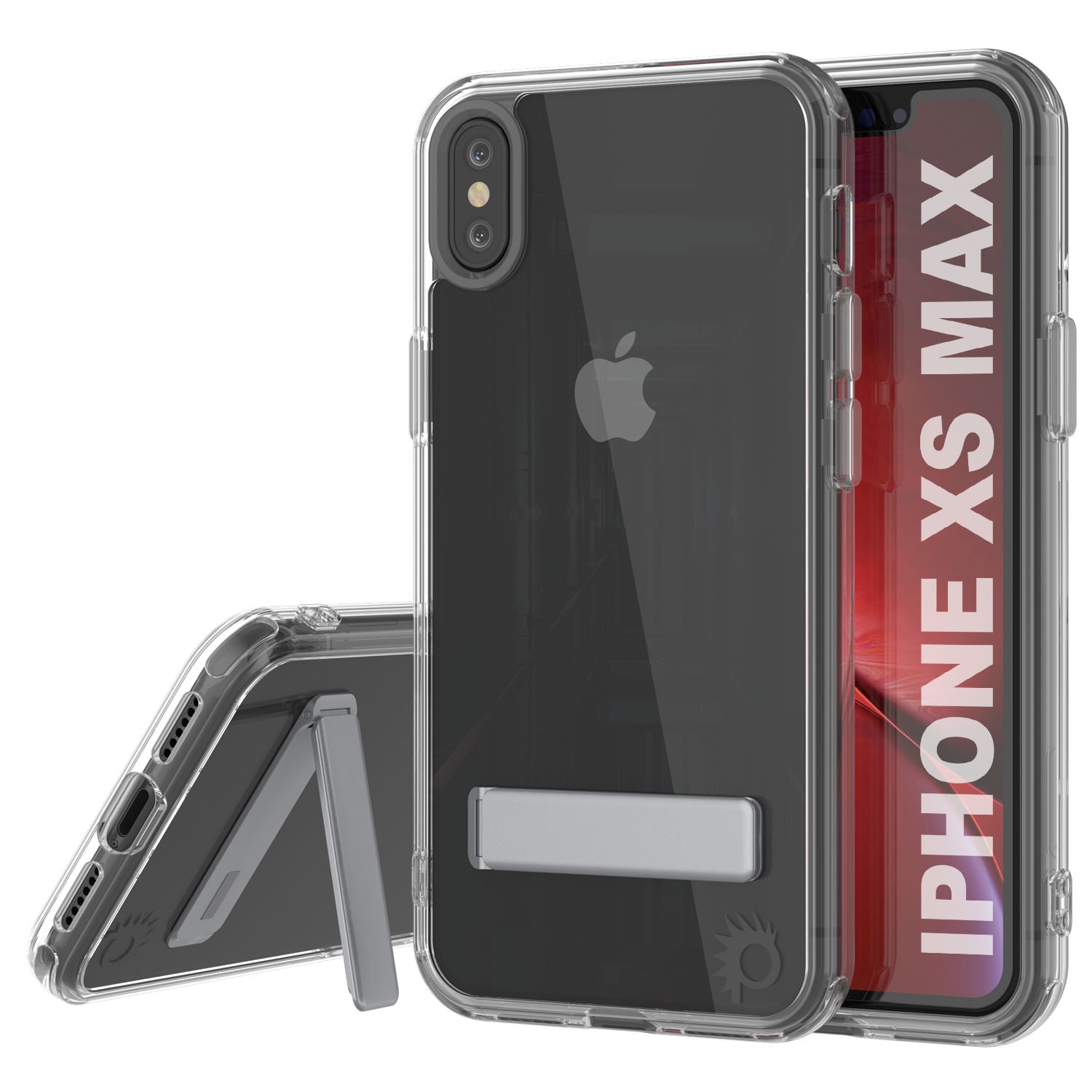 Punkcase iPhone XS Max Case with Kickstand [Crystal Kickstand Series] [Slim Fit]