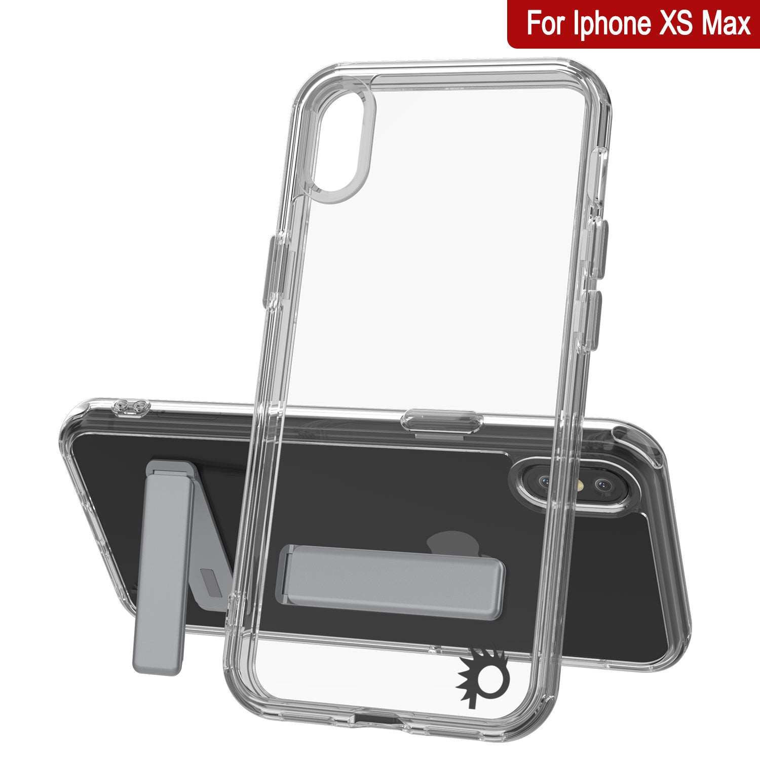 Punkcase iPhone XS Max Case with Kickstand [Crystal Kickstand Series] [Slim Fit]