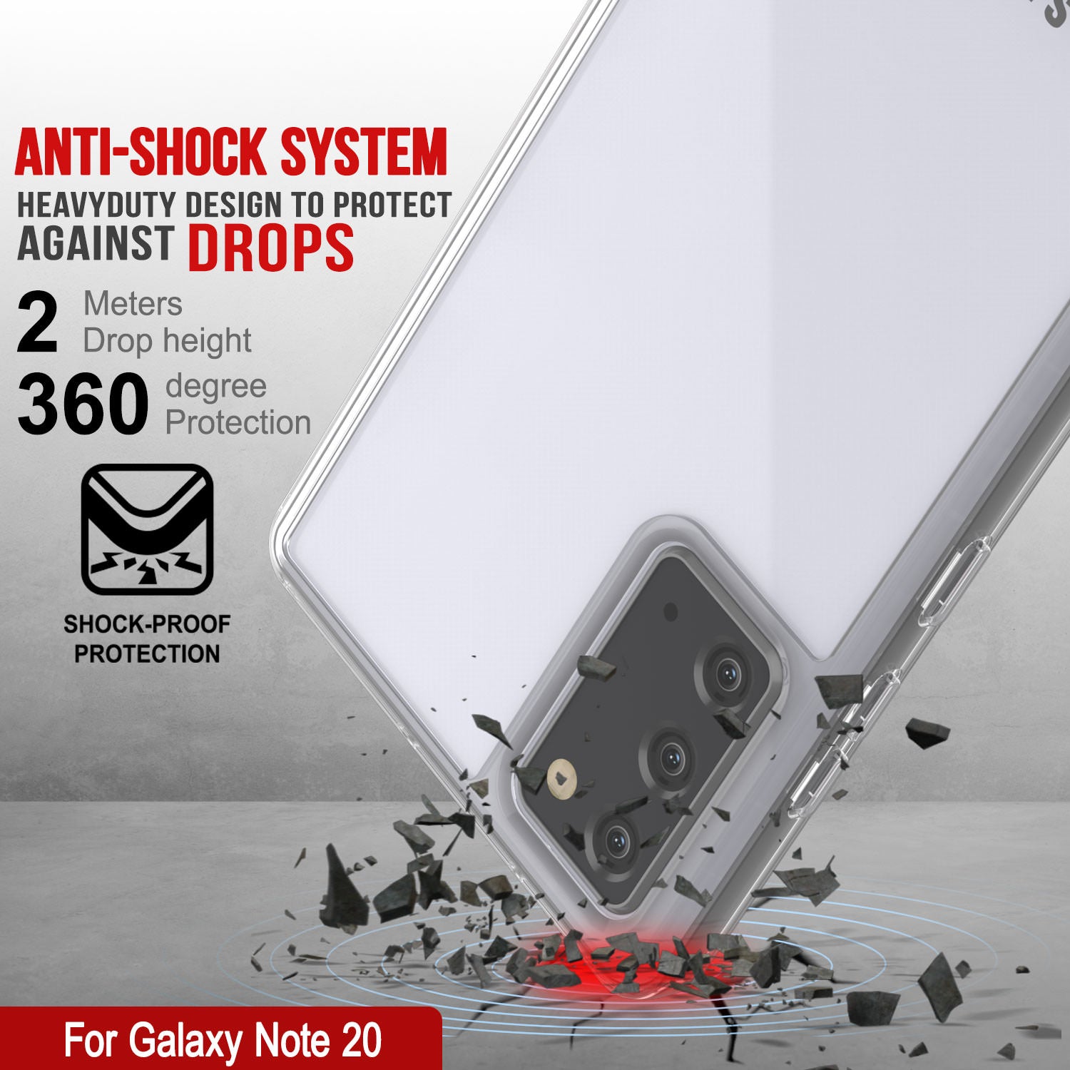 Punkcase Galaxy Note 20 Case with Kickstand [Crystal Kickstand Series] [Slim Fit]