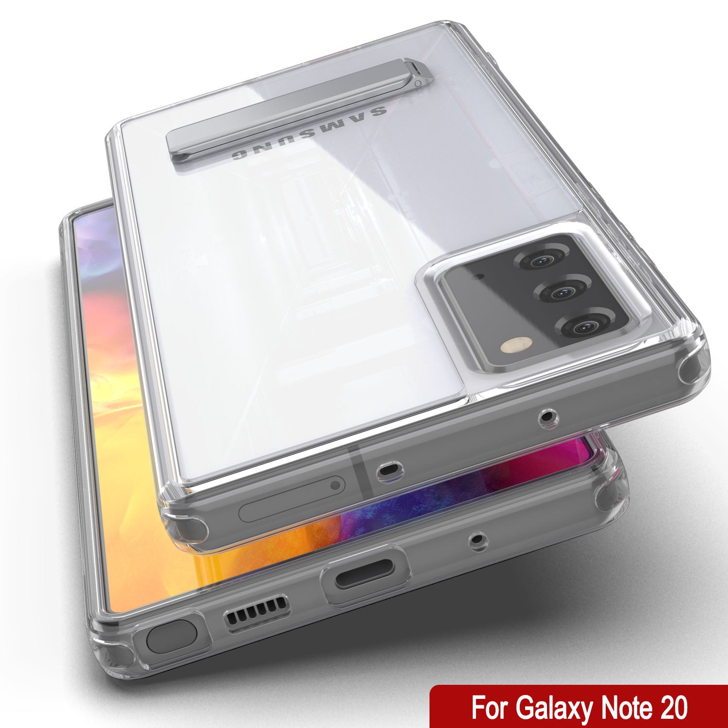 Punkcase Galaxy Note 20 Case with Kickstand [Crystal Kickstand Series] [Slim Fit]