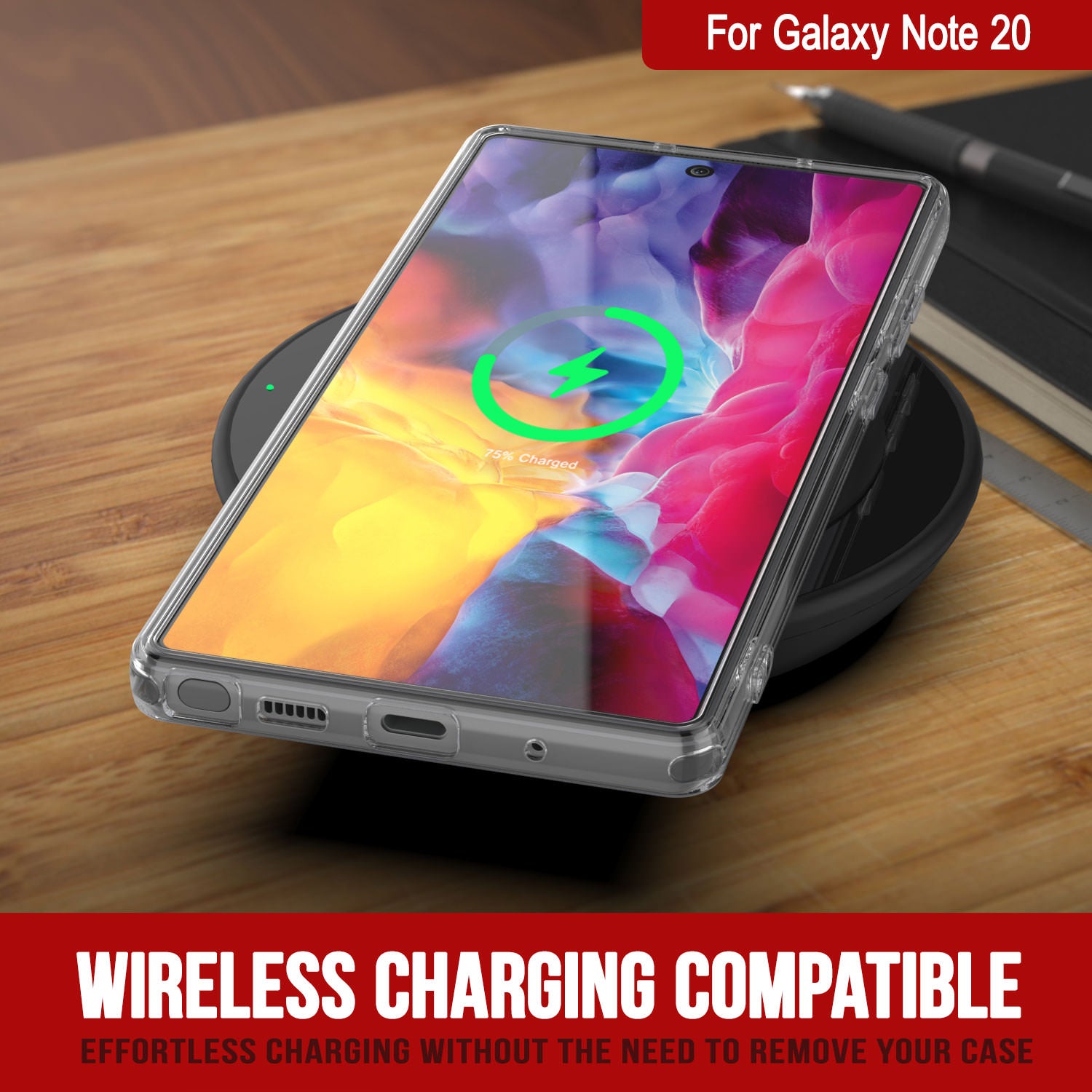 Punkcase Galaxy Note 20 Case with Kickstand [Crystal Kickstand Series] [Slim Fit]