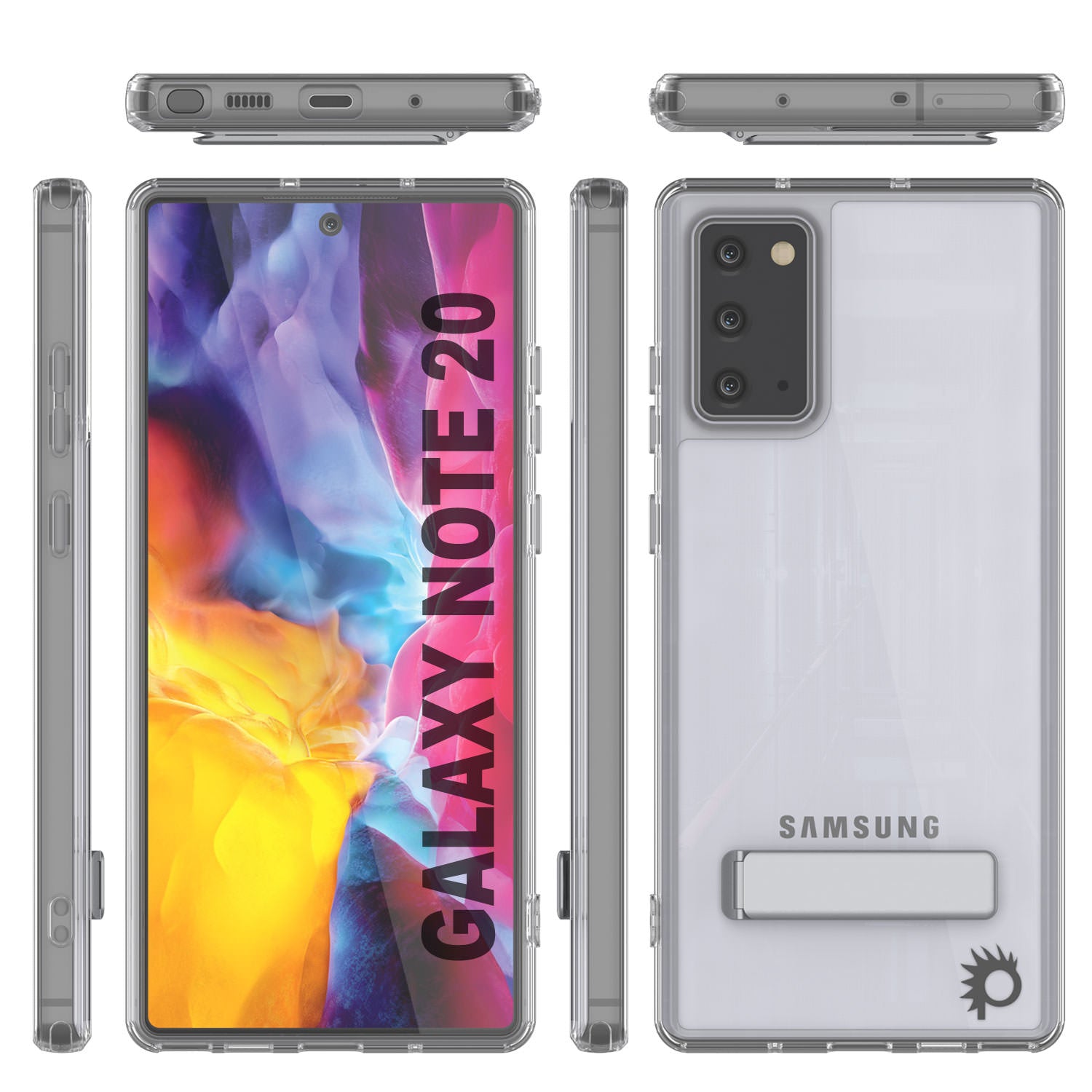 Punkcase Galaxy Note 20 Case with Kickstand [Crystal Kickstand Series] [Slim Fit]