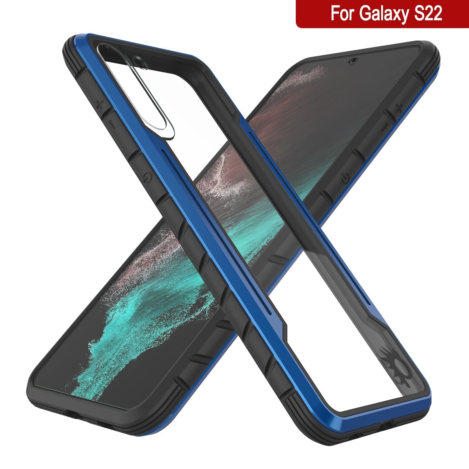 Punkcase S22 ravenger Case Protective Military Grade Multilayer Cover [Navy Blue]