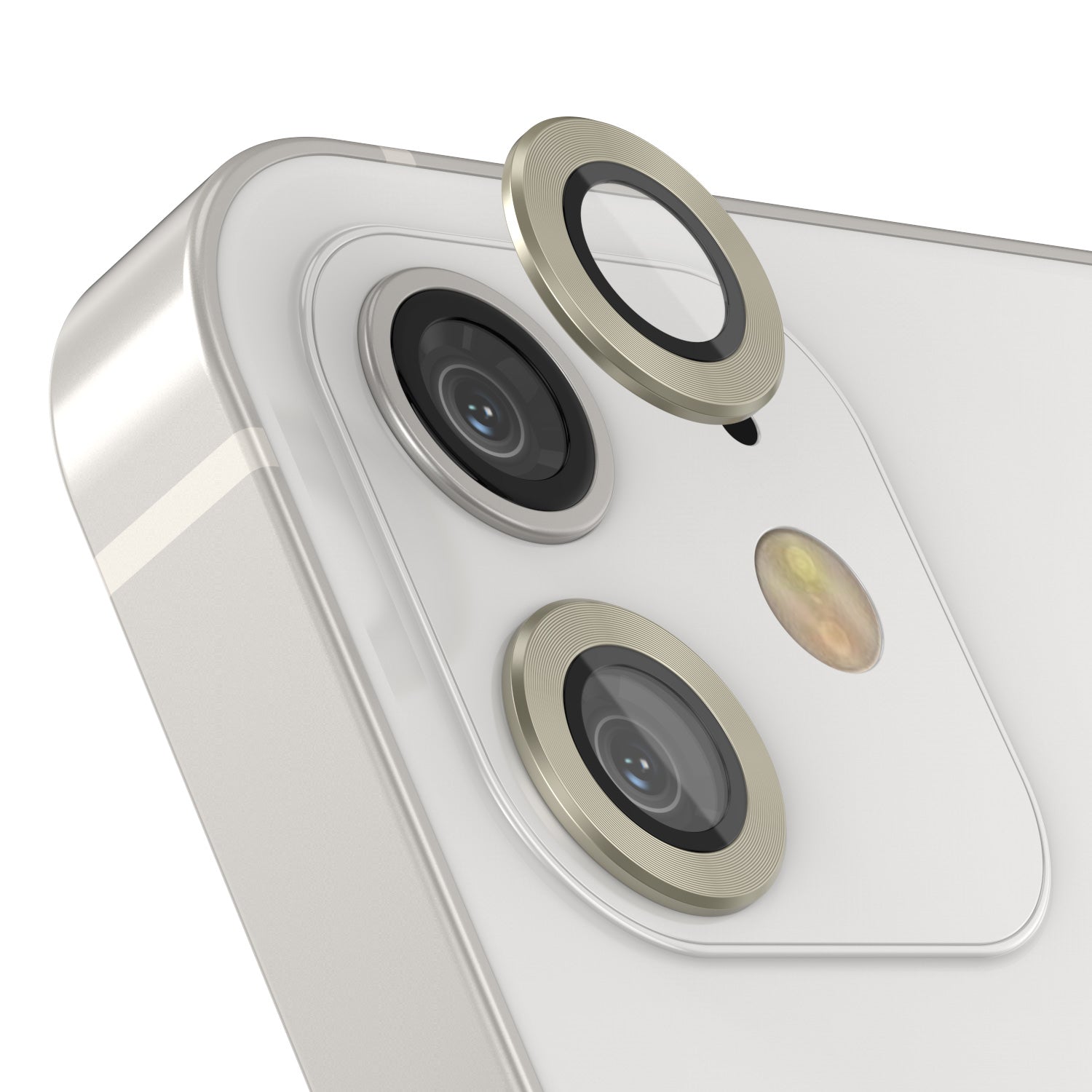 [2 Pack] Punkcase for iPhone 12 Mini Camera Protector Ring [Gold]