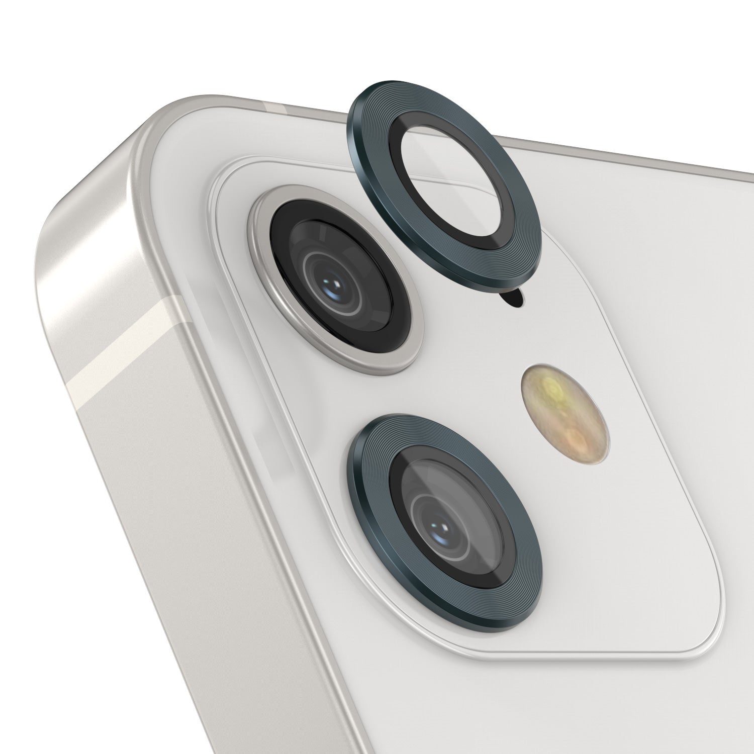 [2 Pack] Punkcase for iPhone 12 Mini Camera Protector Ring [Pacific Blue]