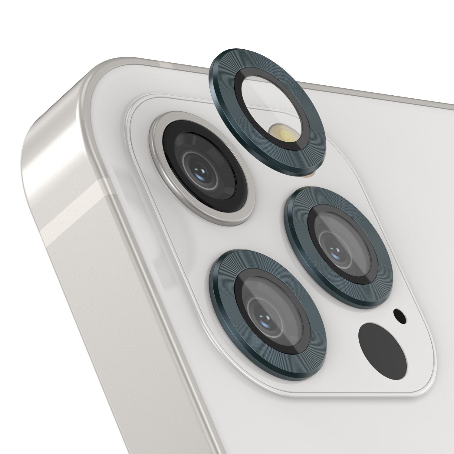 [3 Pack] Punkcase for iPhone 12 Pro Camera Protector Ring [Pacific Blue]