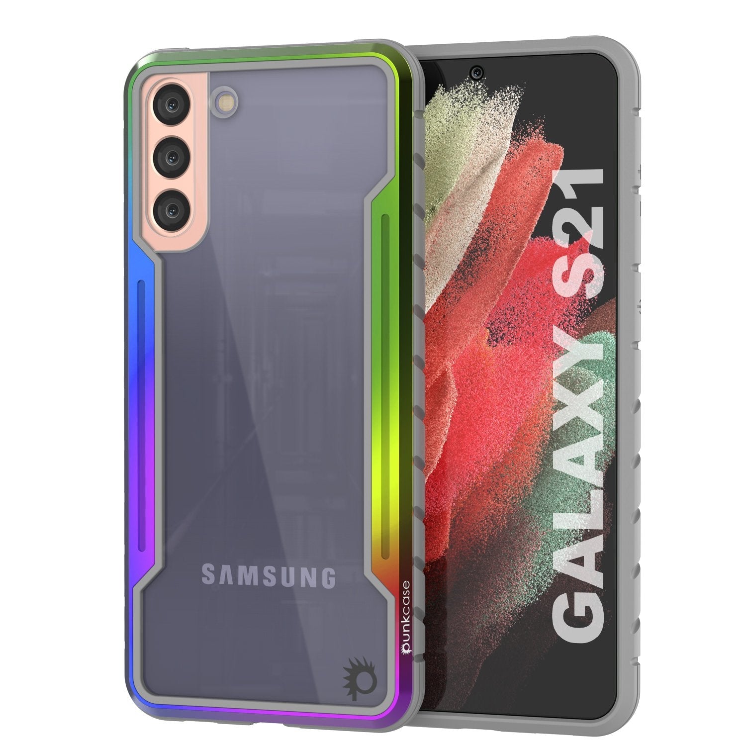 Punkcase S21 ravenger Case Protective Military Grade Multilayer Cover [Rainbow]