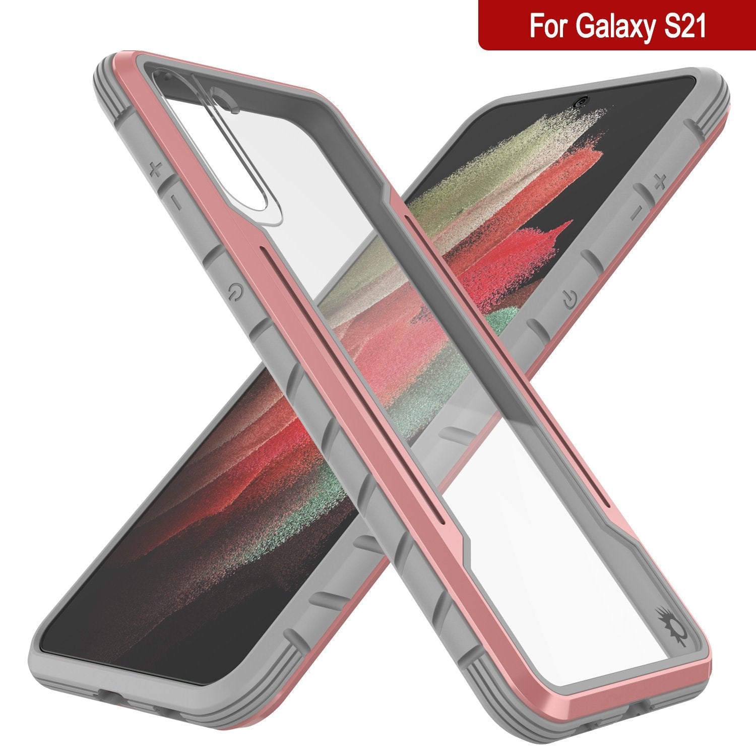 Punkcase S21 ravenger Case Protective Military Grade Multilayer Cover [Rose-Gold]