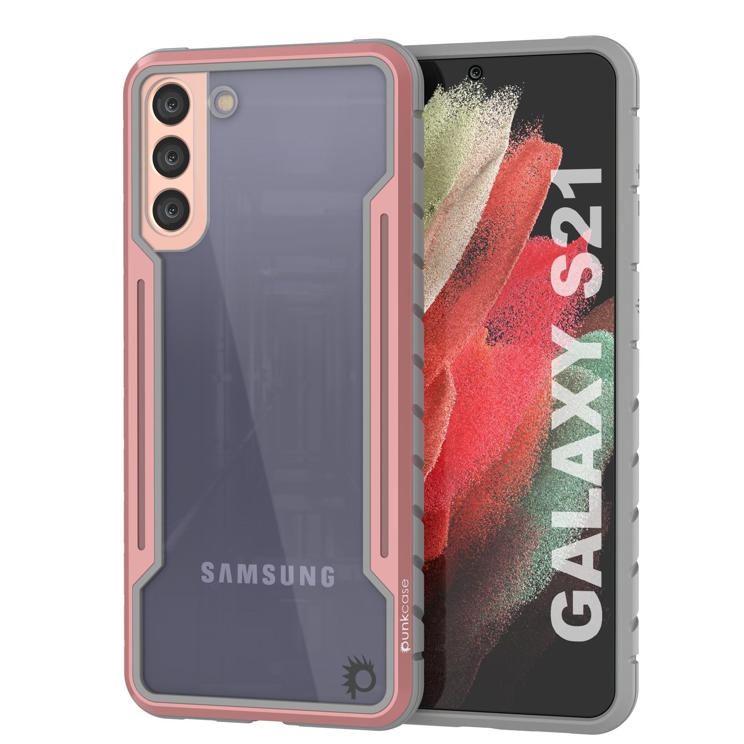 Punkcase S21 ravenger Case Protective Military Grade Multilayer Cover [Rose-Gold]